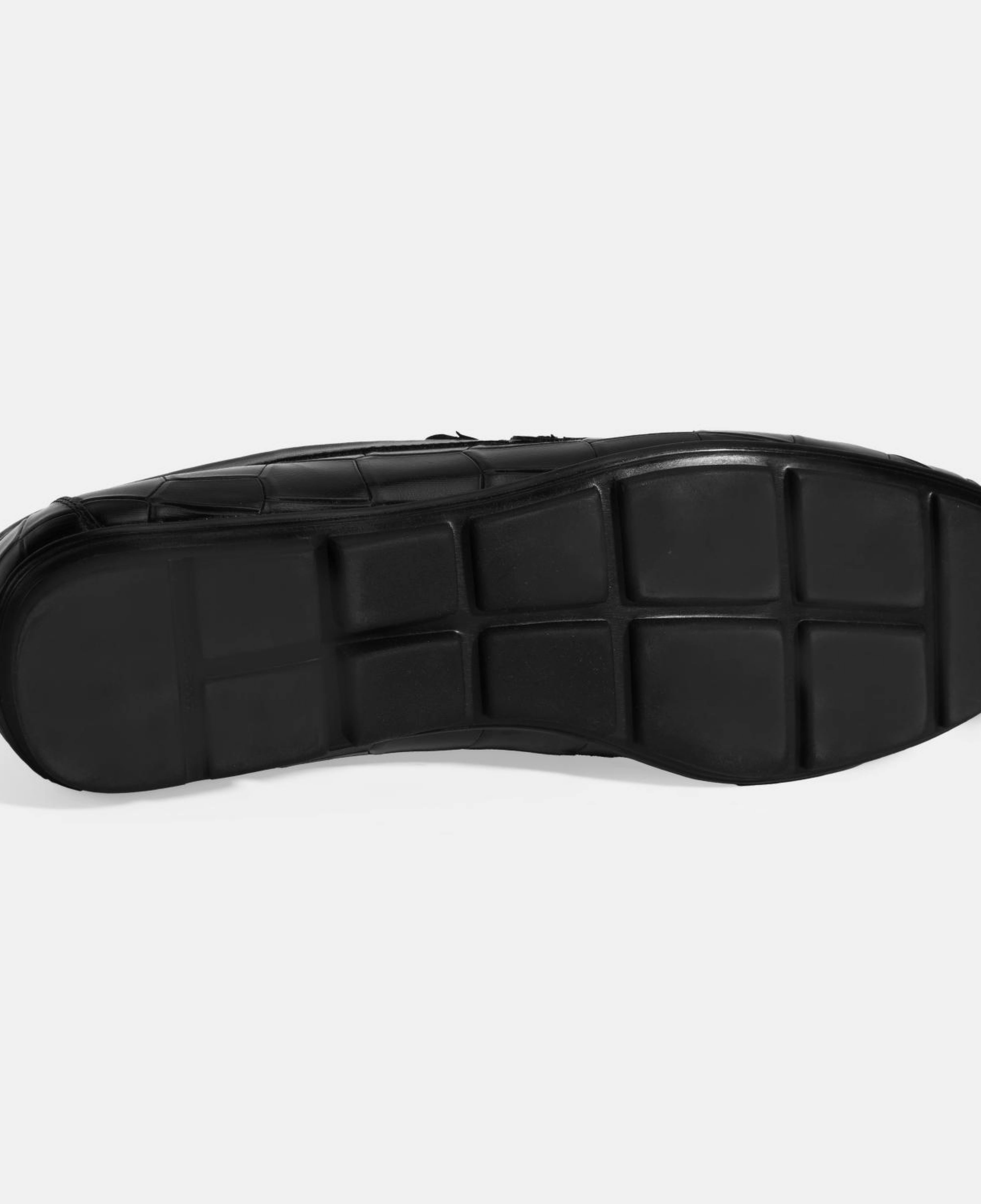 Erkek Siyah Kroko Baskılı Deri Loafer