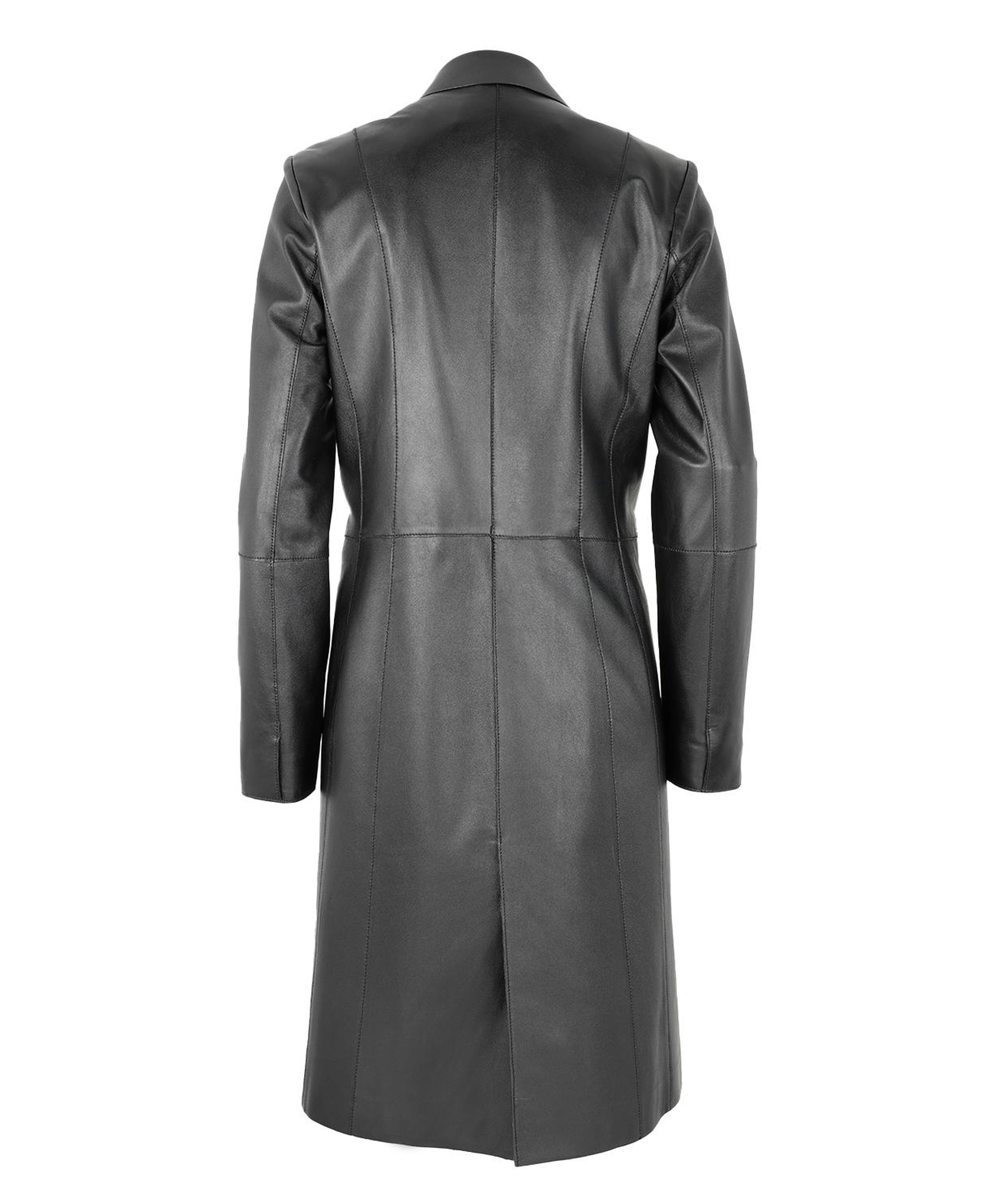 Canika Siyah Kadın Deri Blazer Trençkot