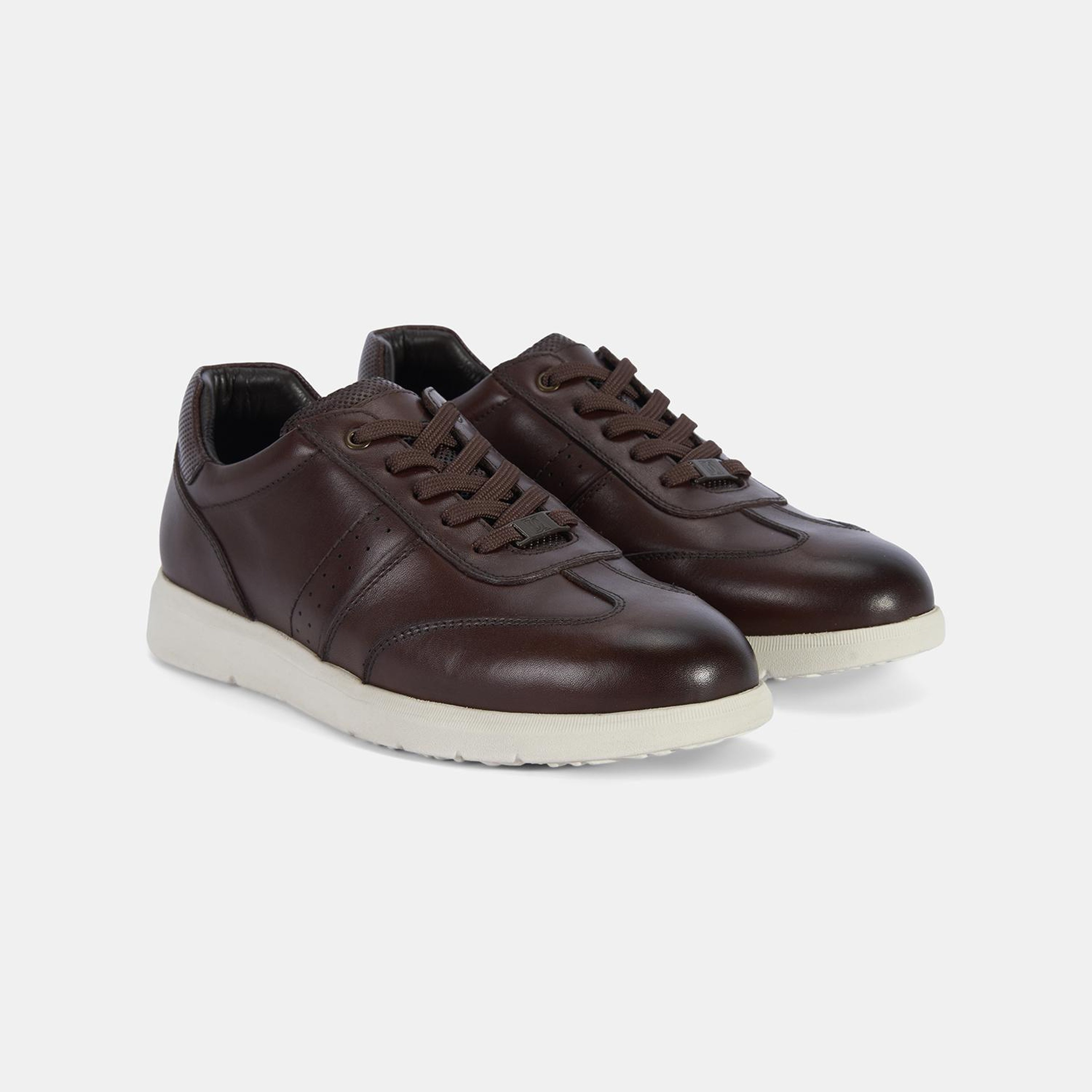 Erkek Kahve DesaComfort Deri Sneaker