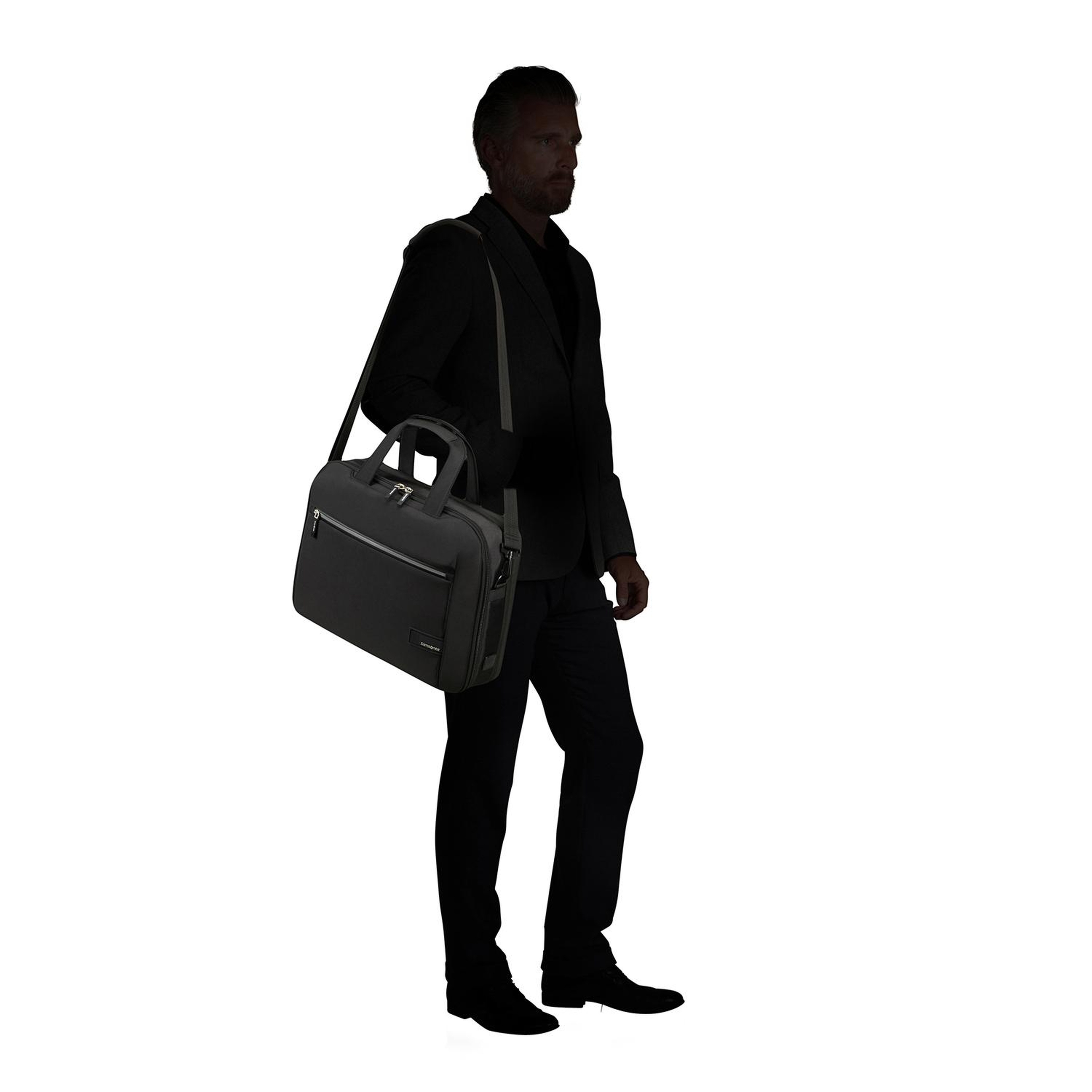 Samsonite Siyah Litepoint - Körüklü Laptop Çantası 15.6"
