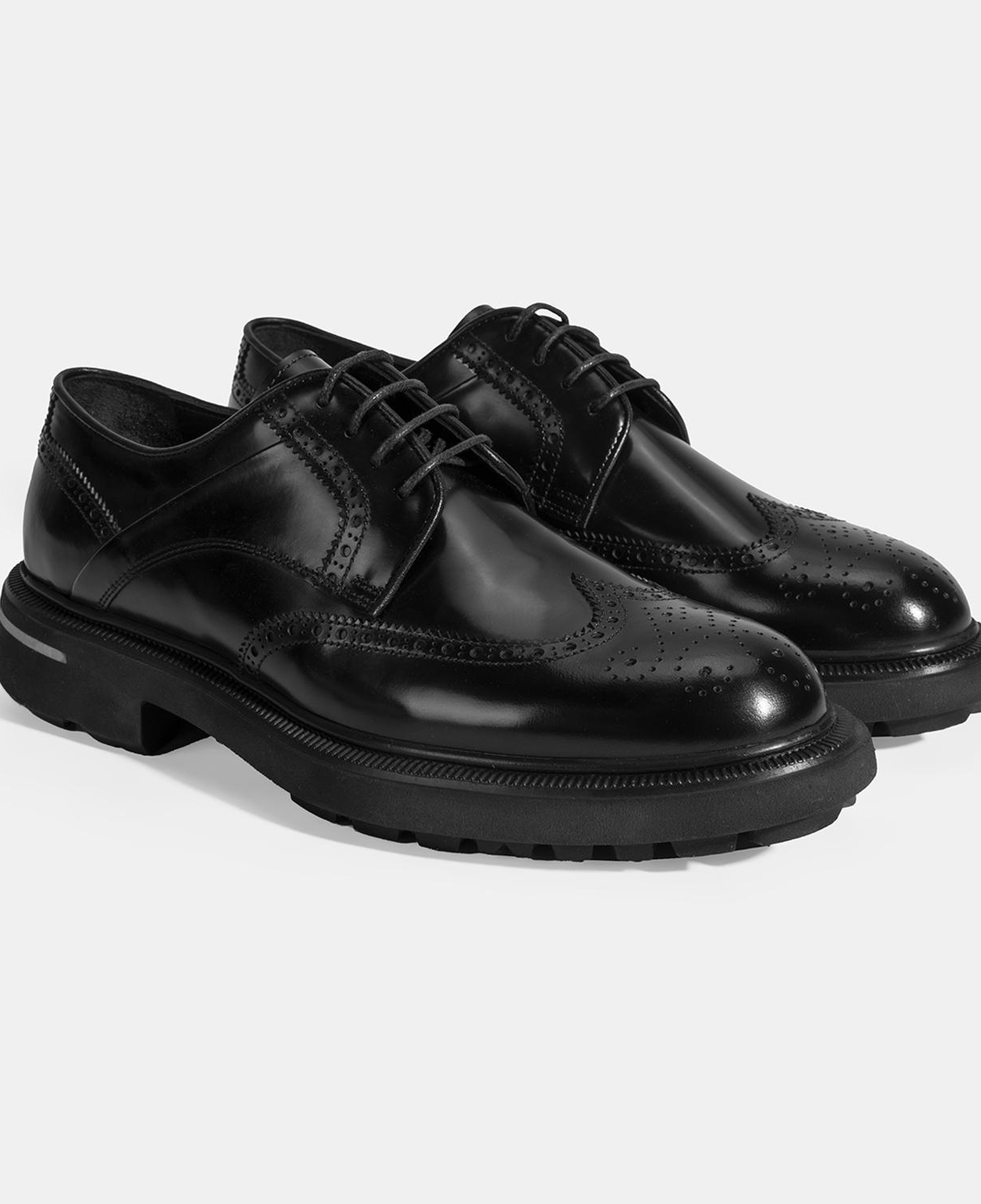 Erkek Siyah Bağcıklı Klasik Deri Ayakkabı