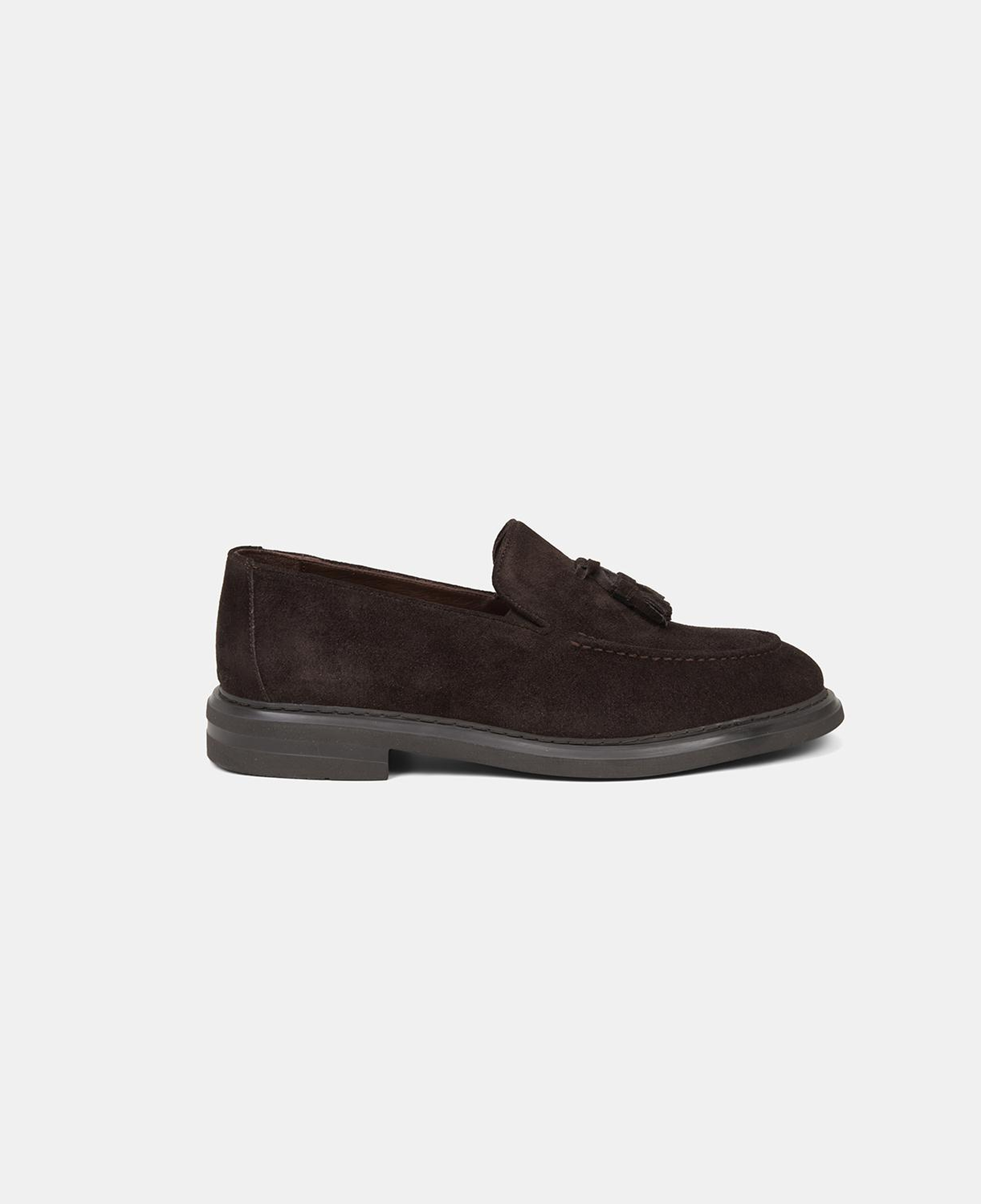 Erkek Kahve Püskül Detaylı Klasik Süet Deri Loafer