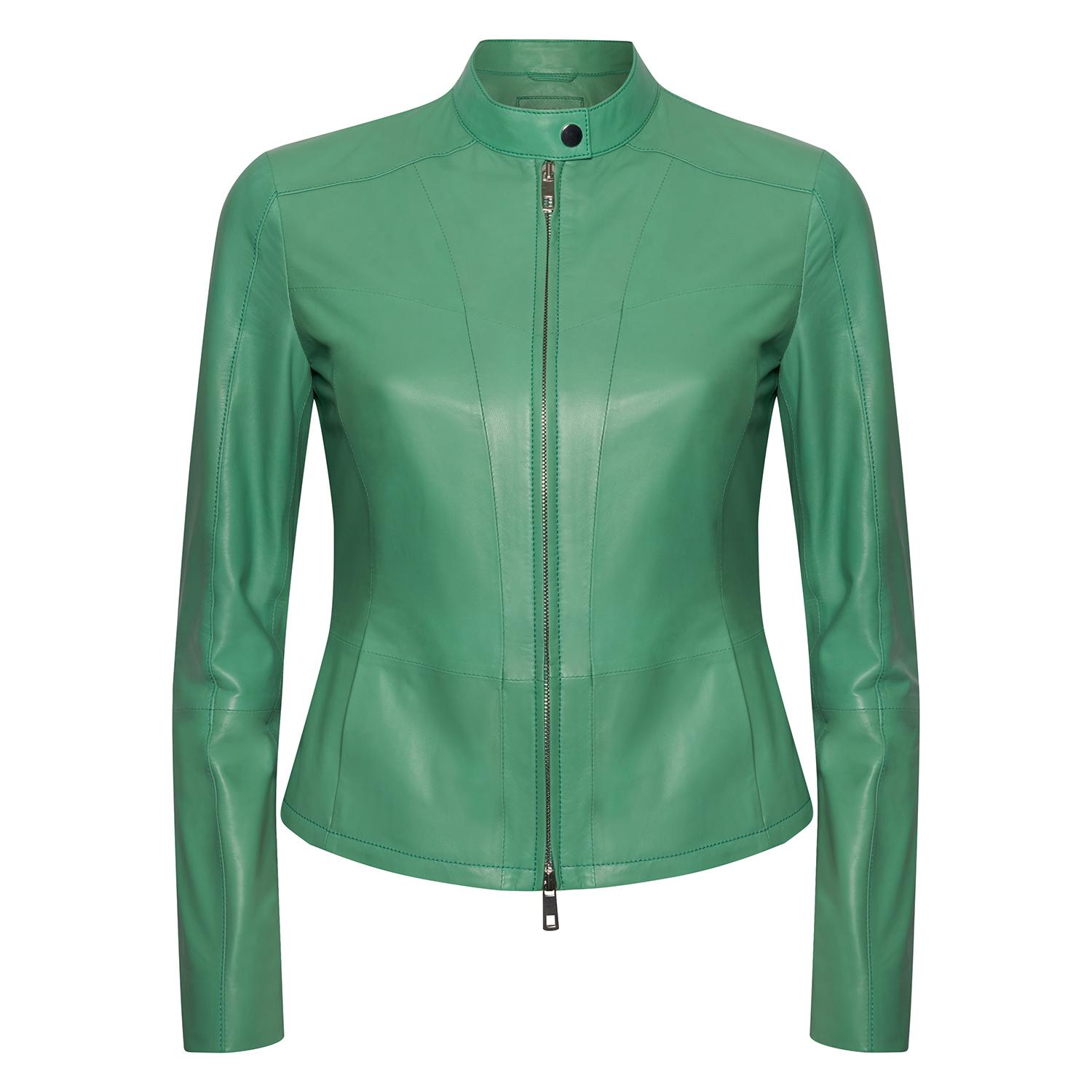 Kalle Yeşil Kadın Deri Ceket