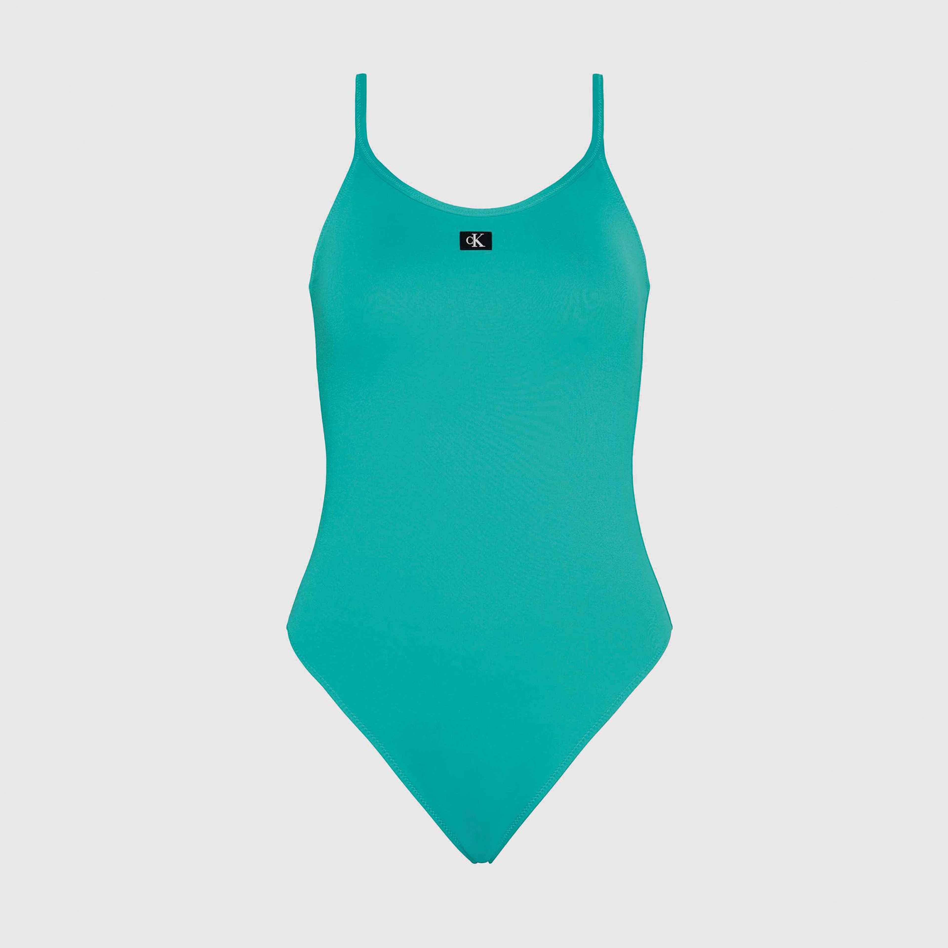 Calvin Klein Monogram Kadın Mavi Mayo