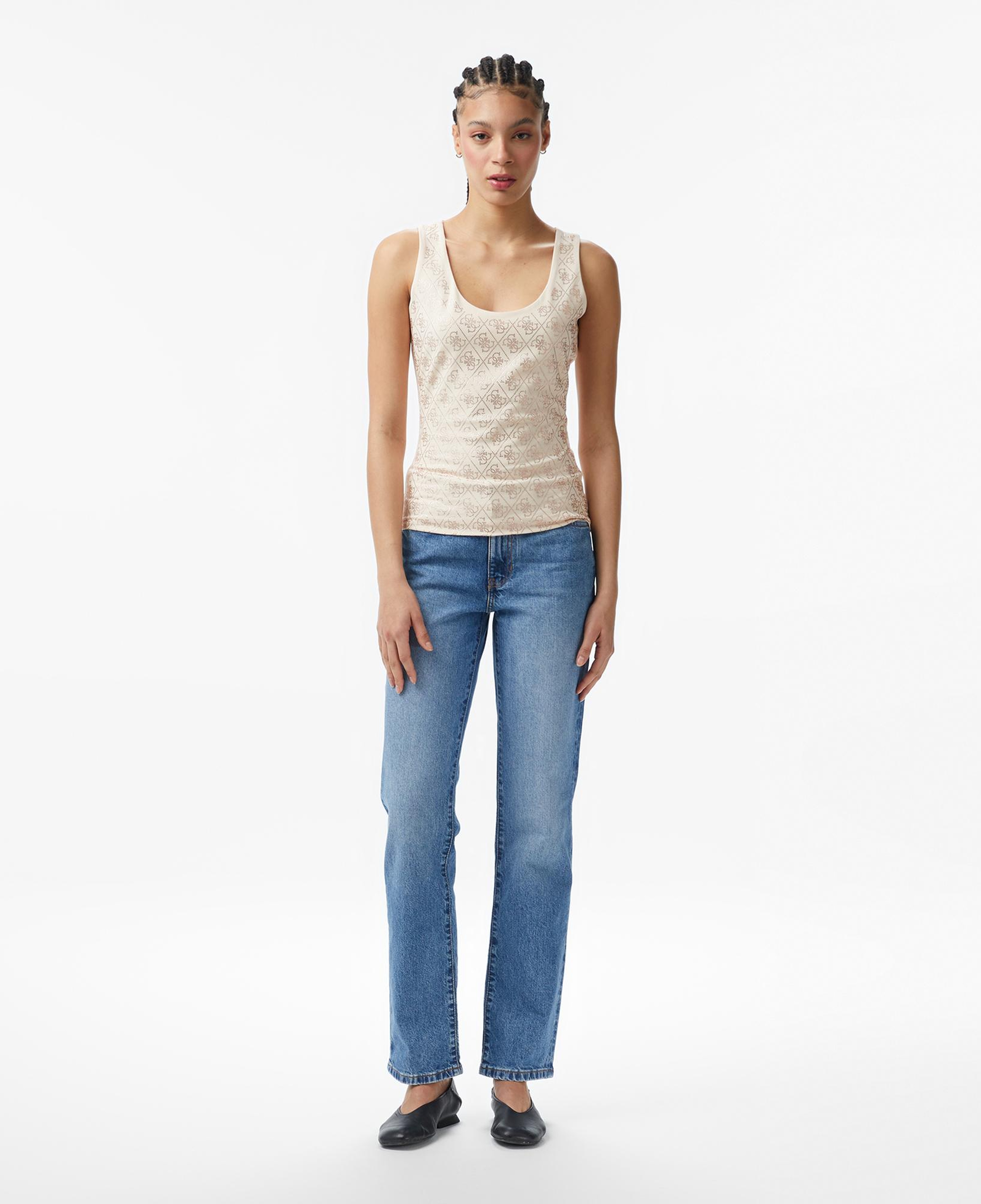 Guess Kadın Ekru T-Shirt