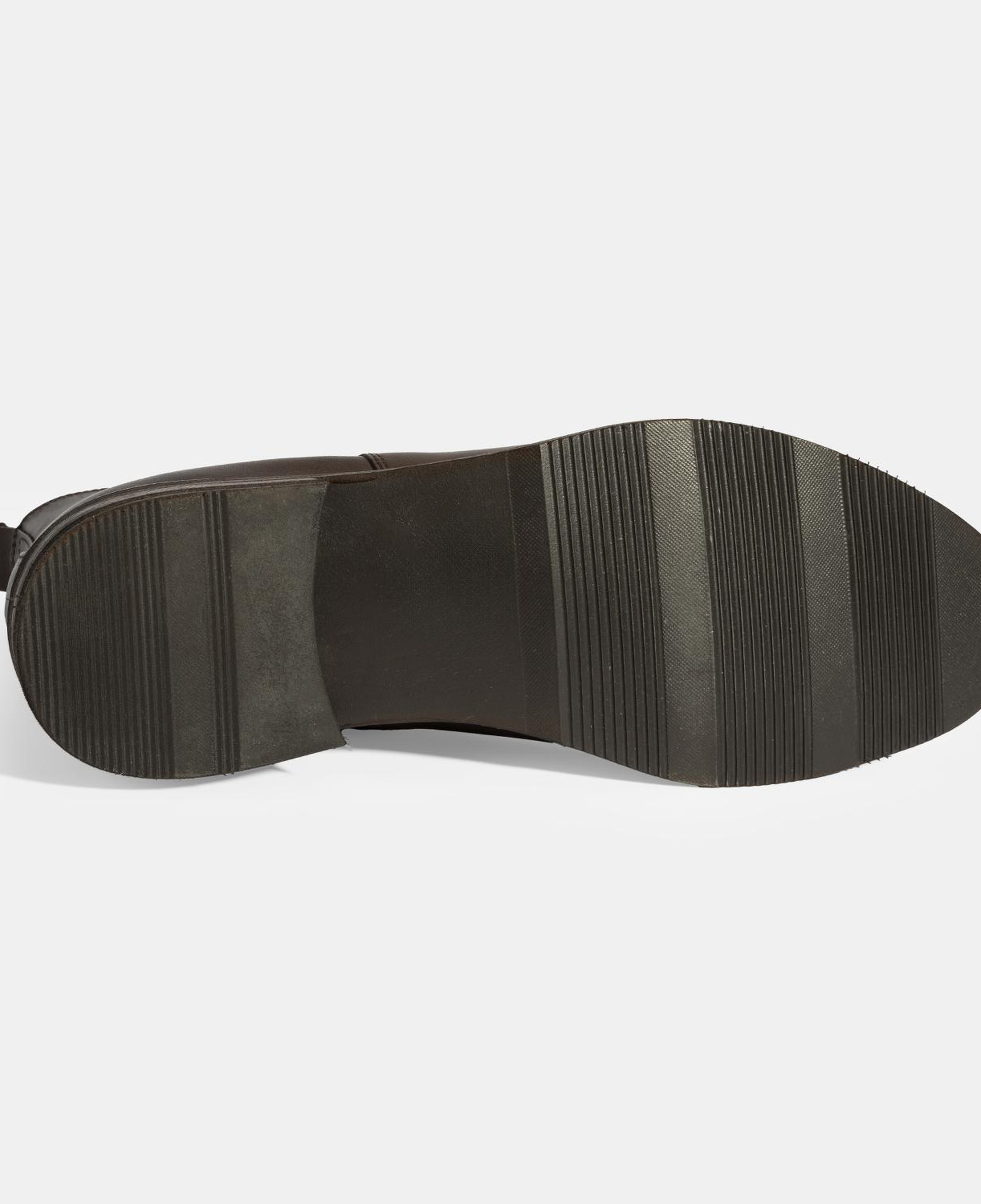 Erkek Kahve Lastik Detaylı Deri Bot