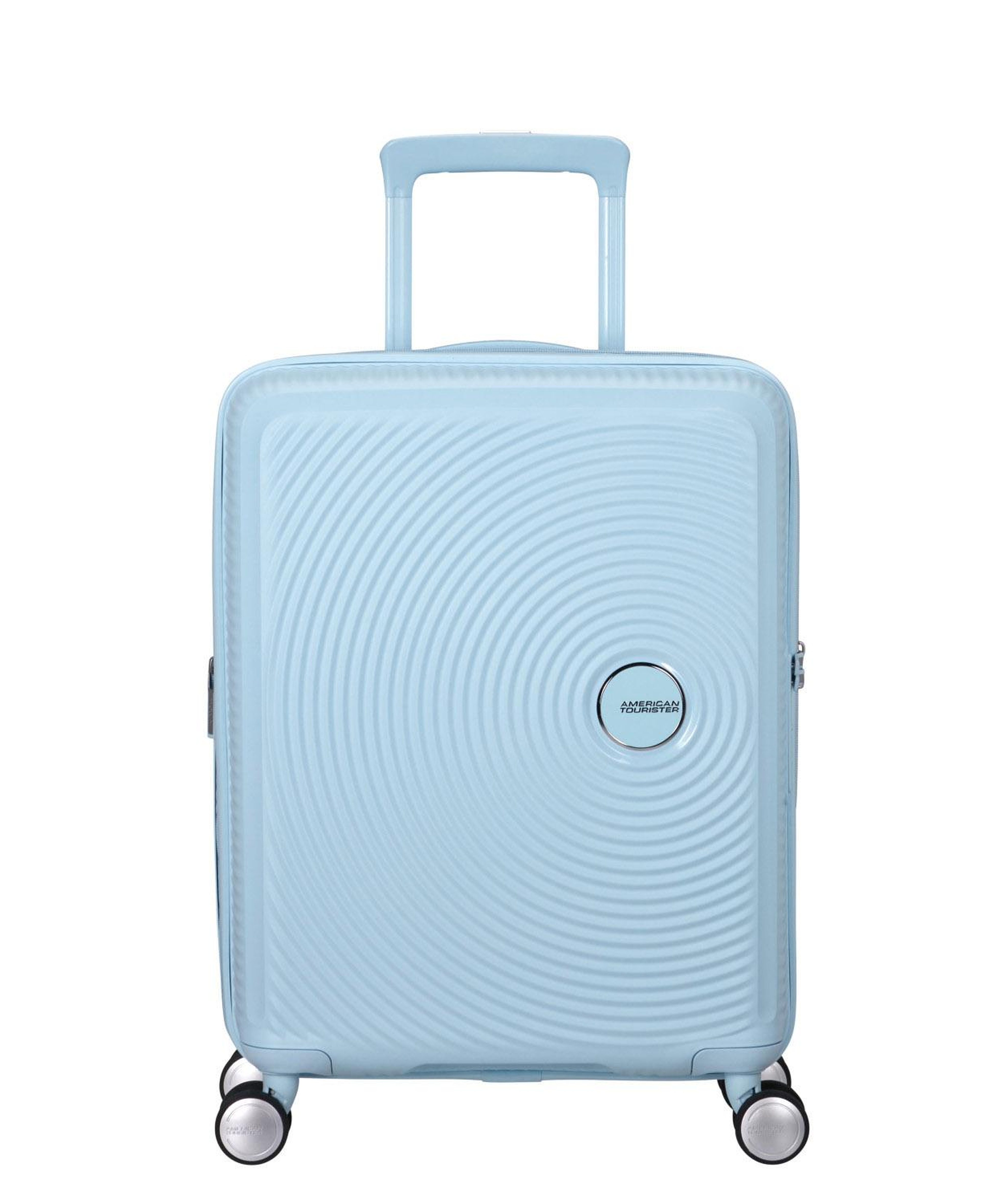 American Tourister Açık Mavi Soundbox - Körüklü 55/20 Kabin Boy Sert Valiz