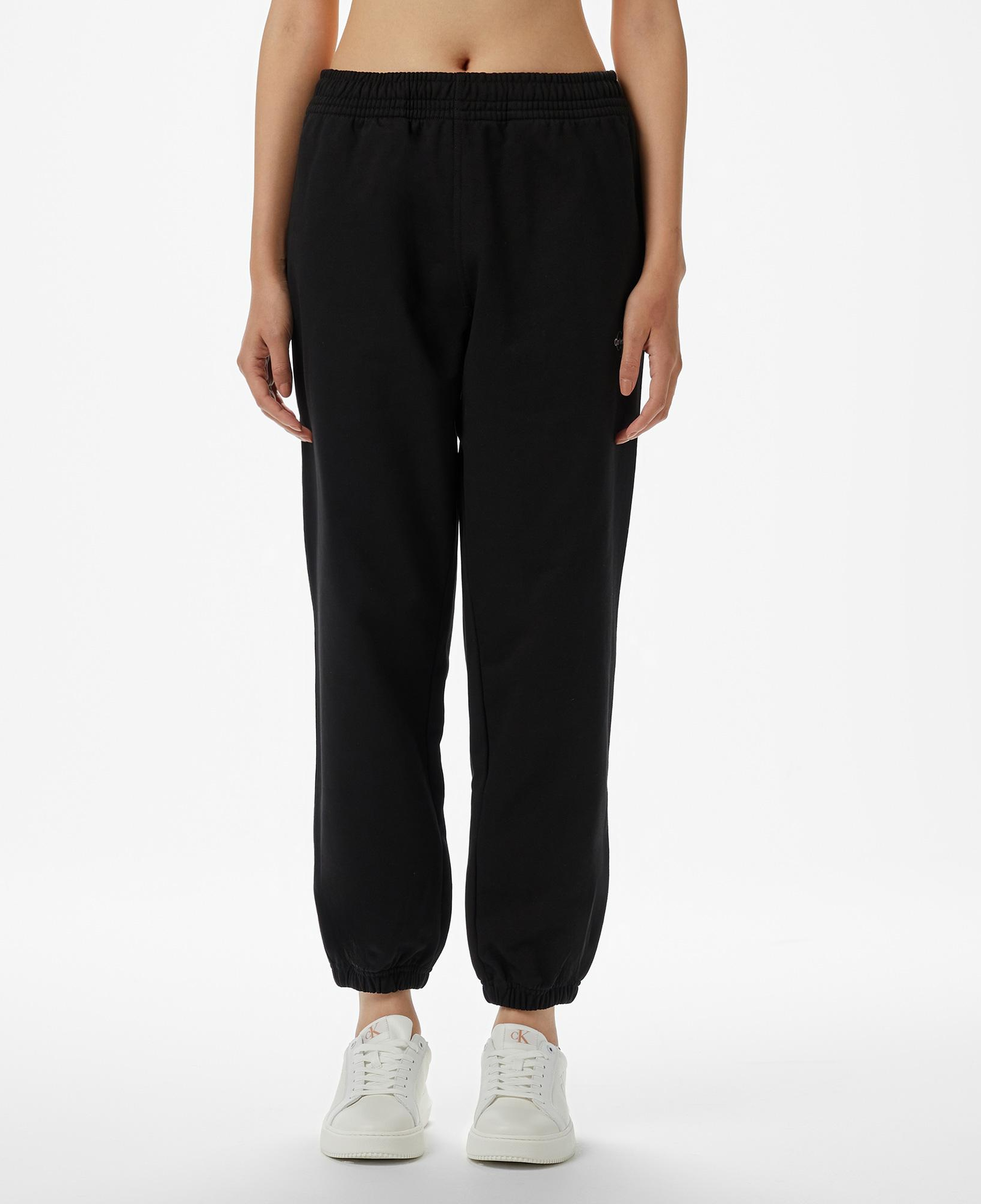 Calvin Klein Monologo French Terry Jogger Kadın Siyah Eşofman Altı