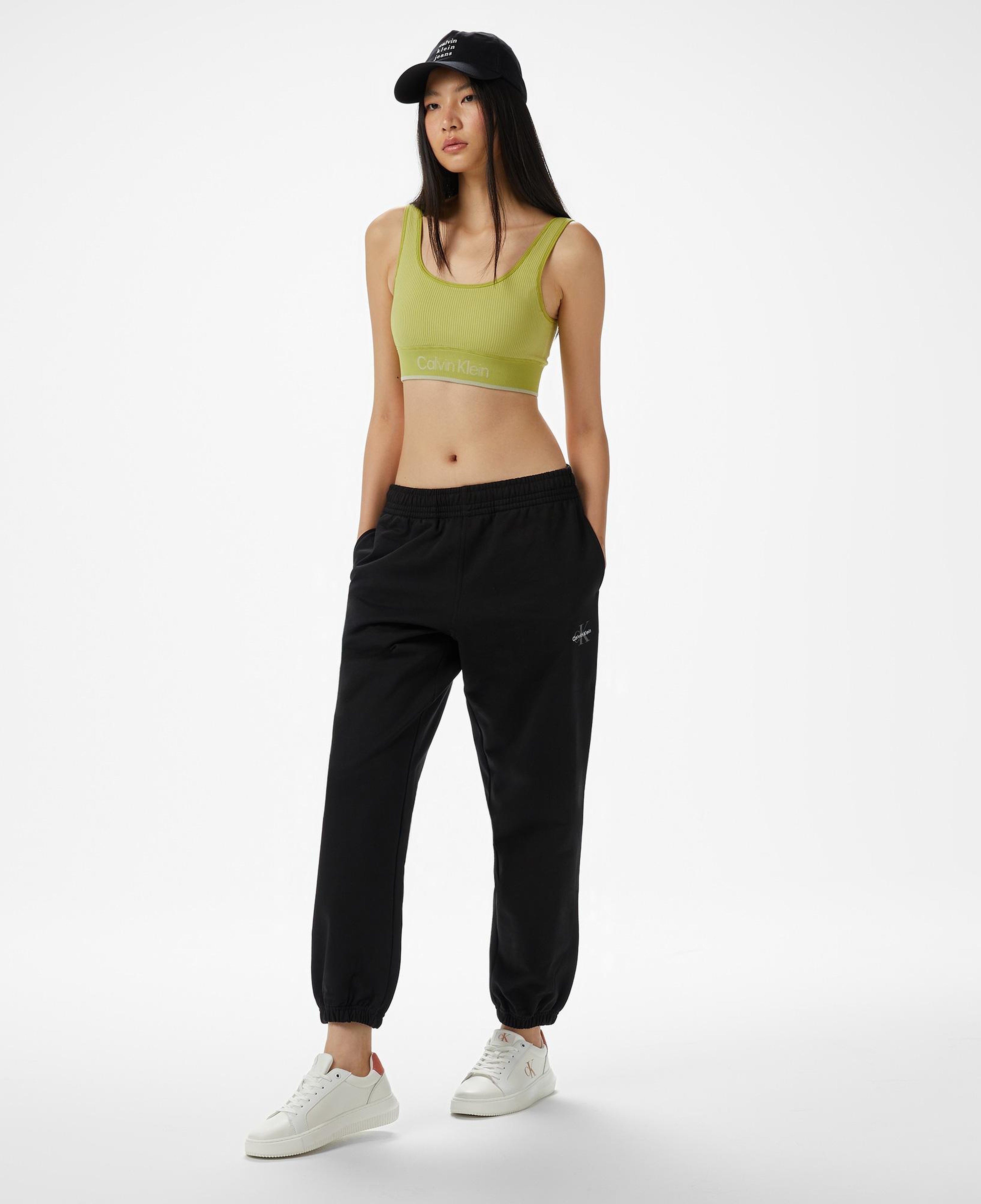 Calvin Klein Monologo French Terry Jogger Kadın Siyah Eşofman Altı