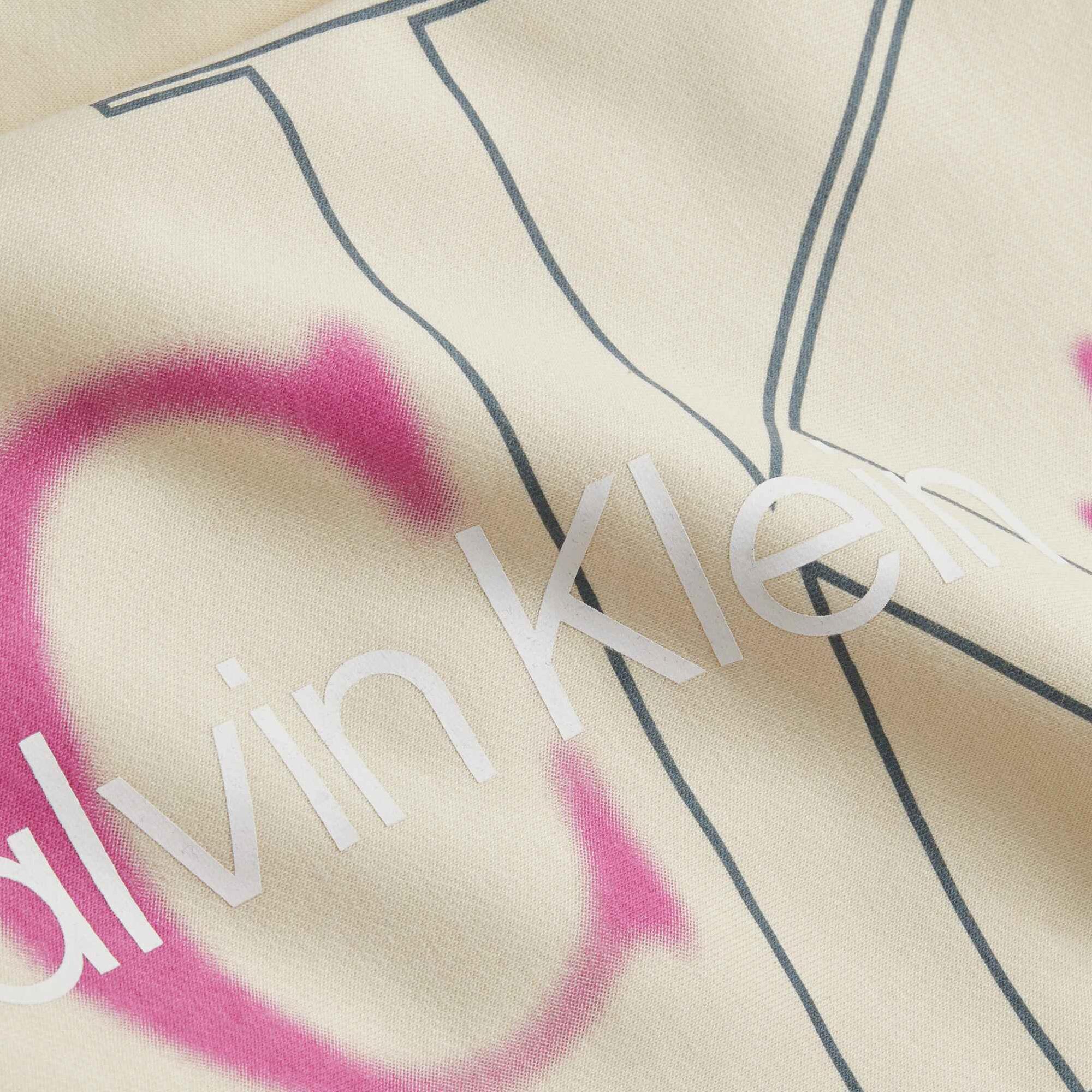 Calvin Klein Bold Monologo Cuffed Kadın Krem Eşofman Altı