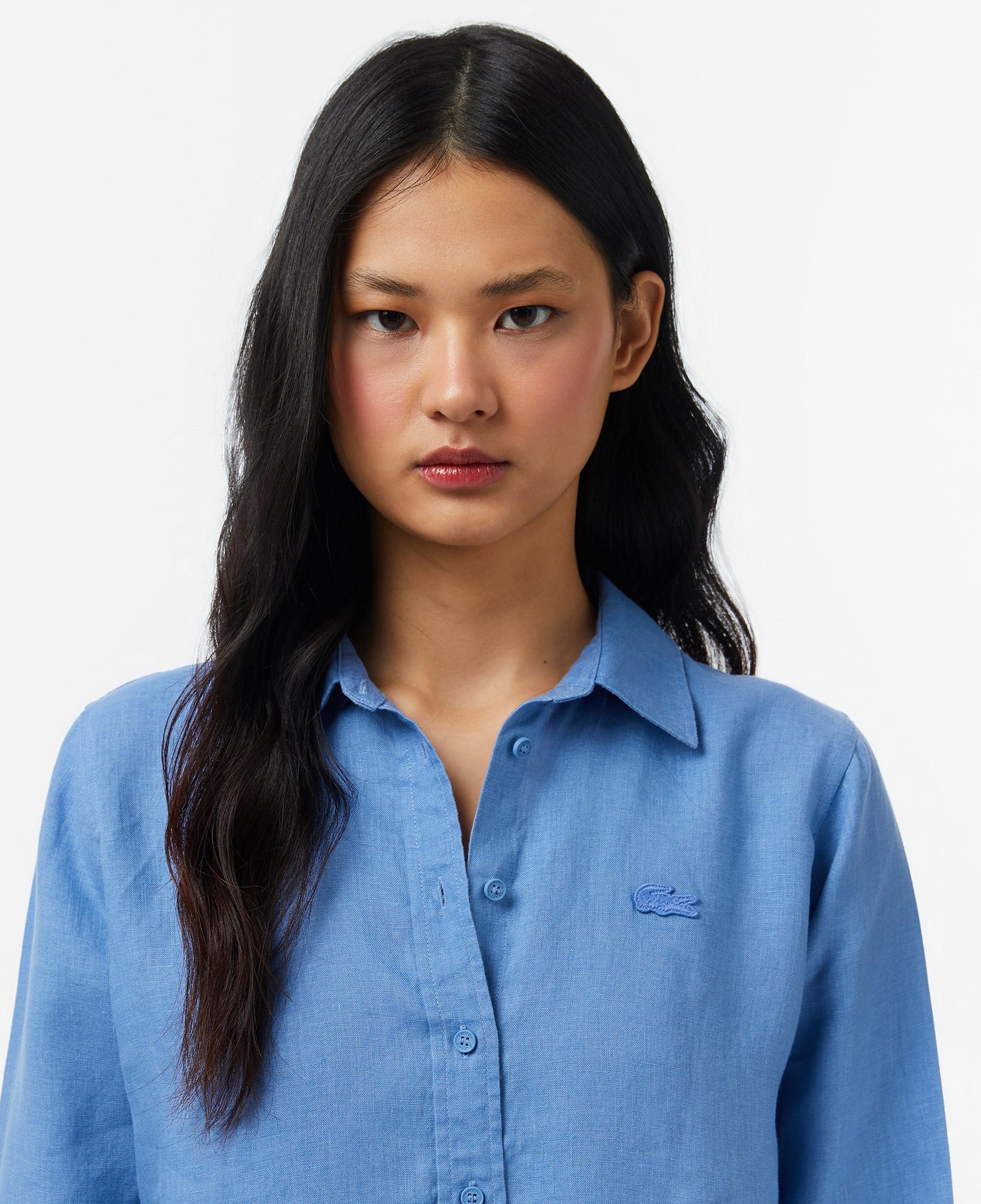 Lacoste Kadın Relaxed Fit Mavi Gömlek