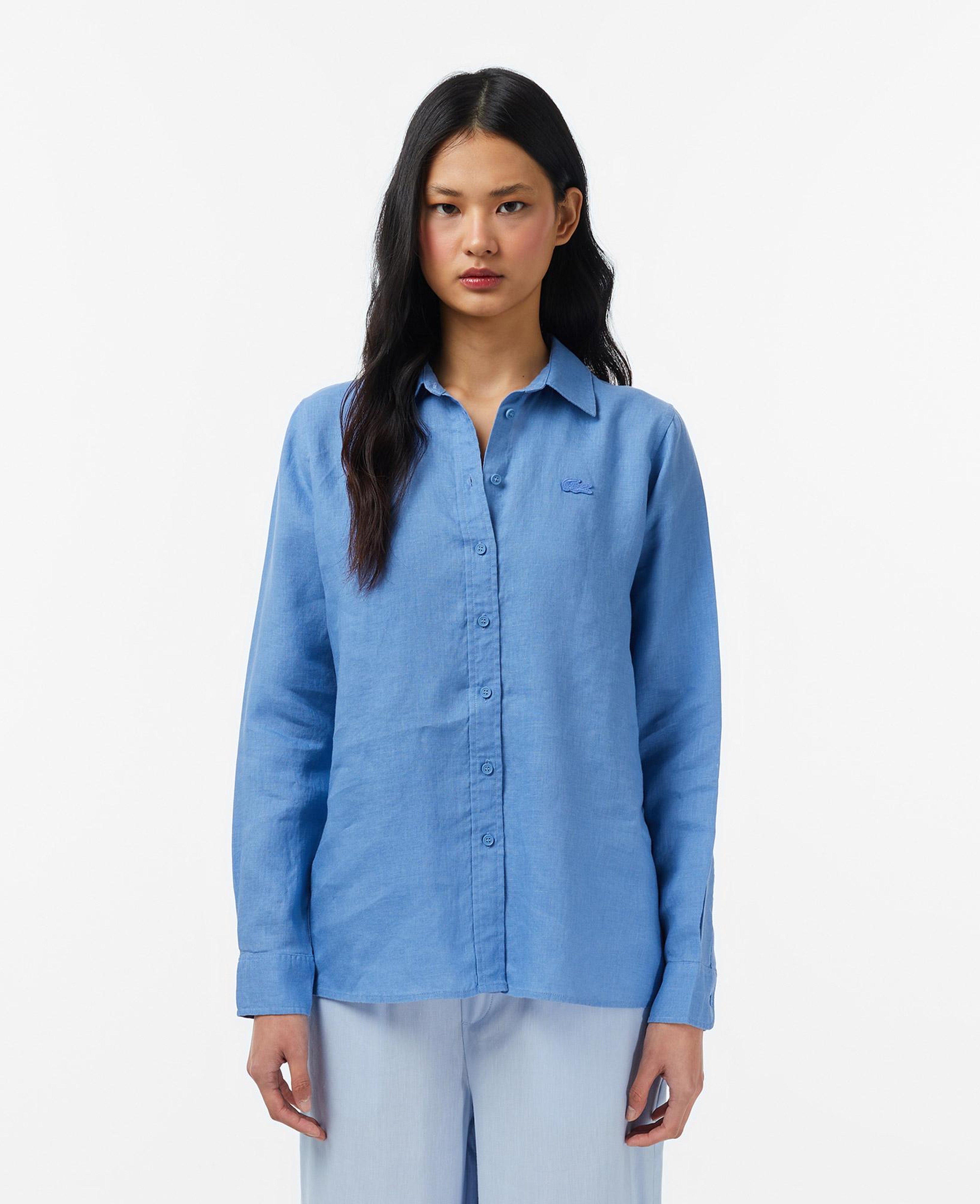 Lacoste Kadın Relaxed Fit Mavi Gömlek