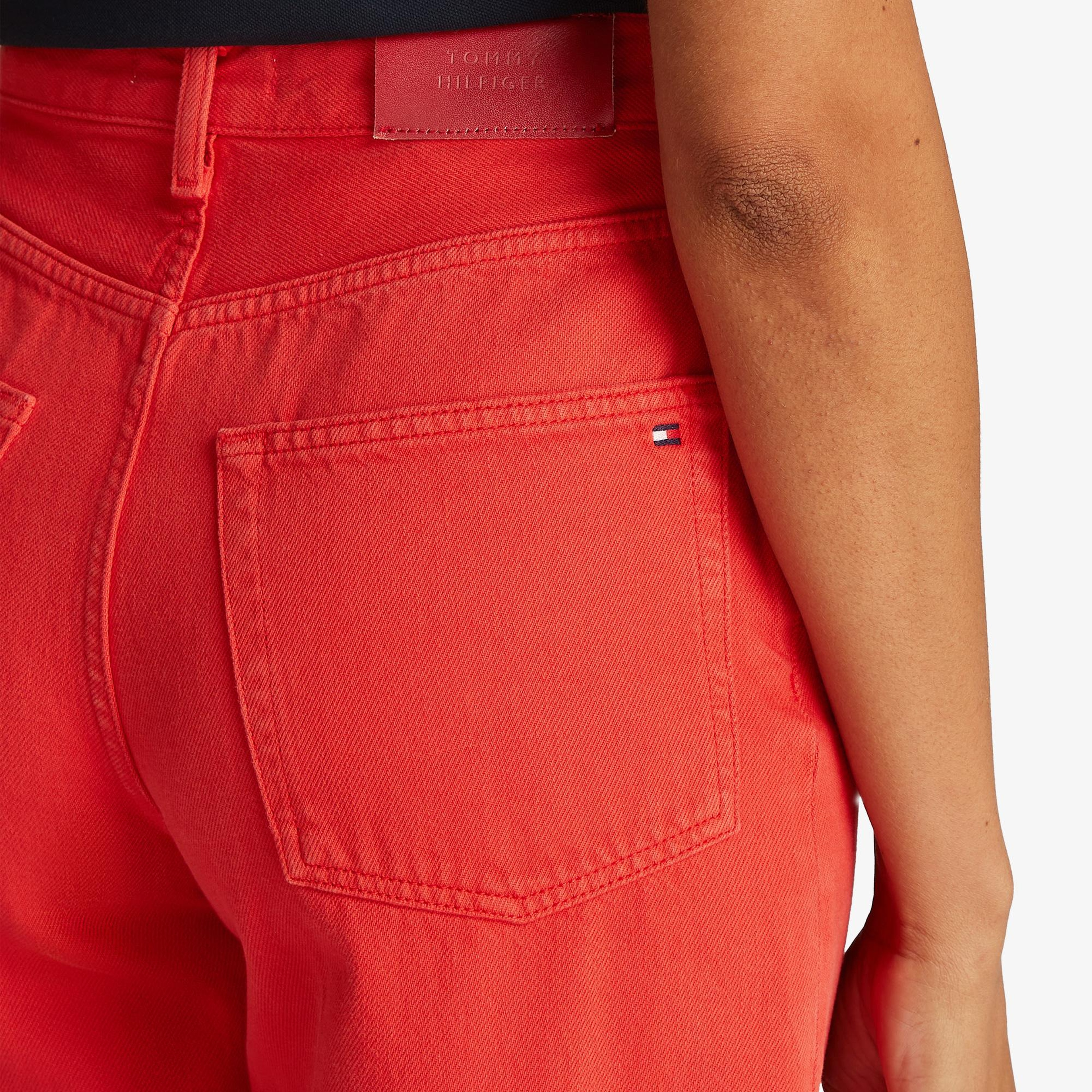 Tommy Hilfiger Wide Leg Hw A Clr Kadın Kırmızı Jean