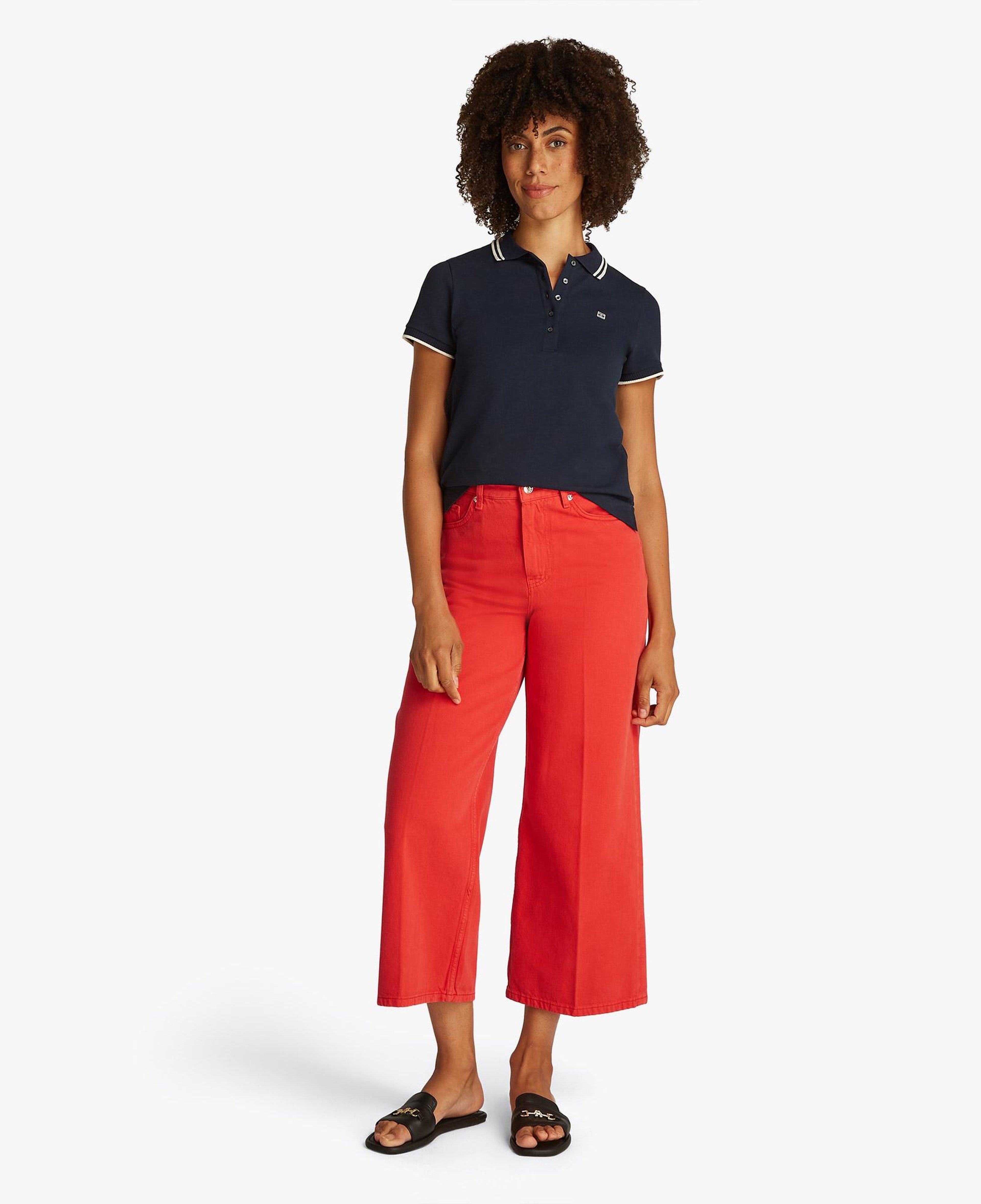 Tommy Hilfiger Wide Leg Hw A Clr Kadın Kırmızı Jean