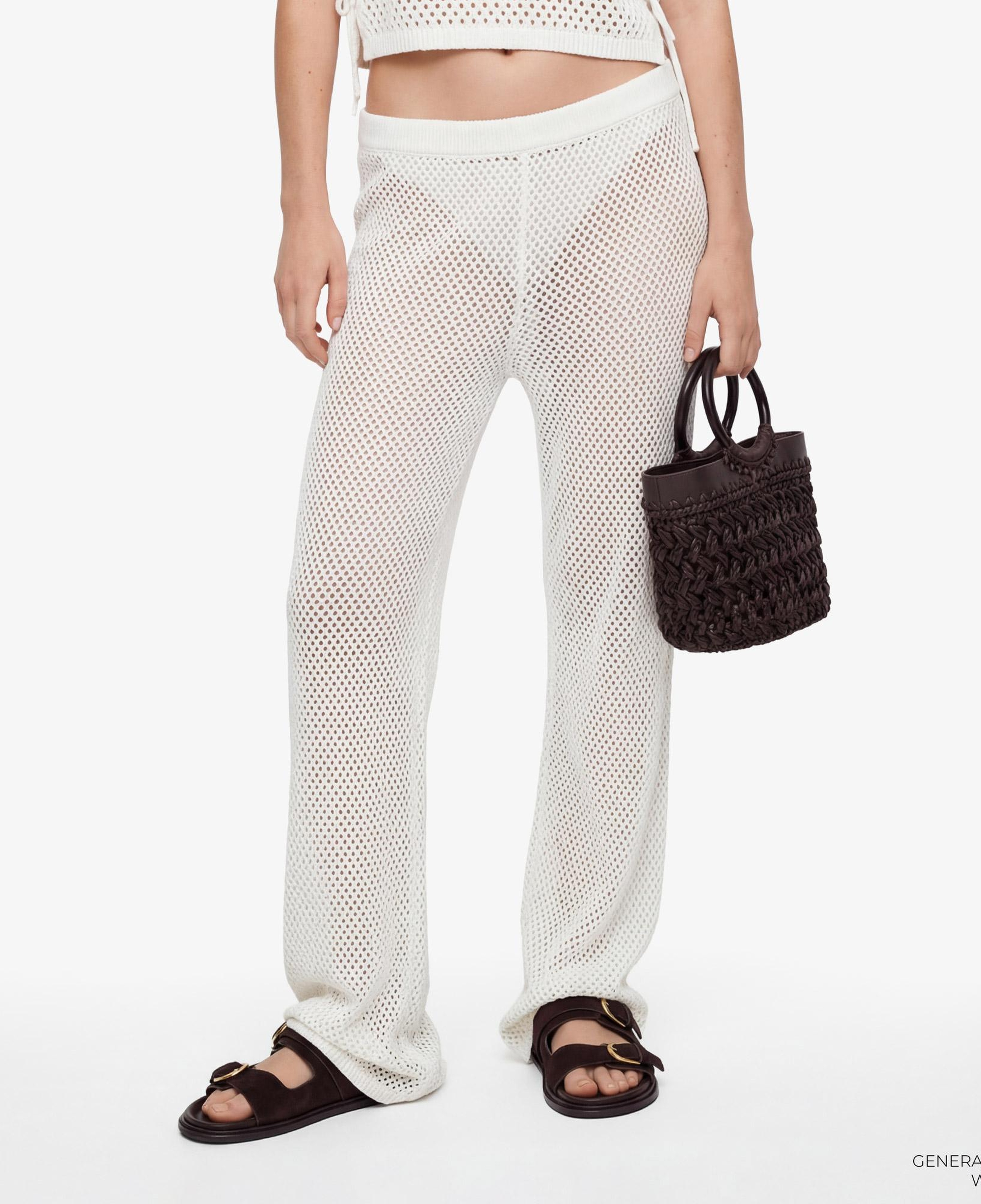 Guess Luna Palazzo Fit Kadın Bej Pantolon