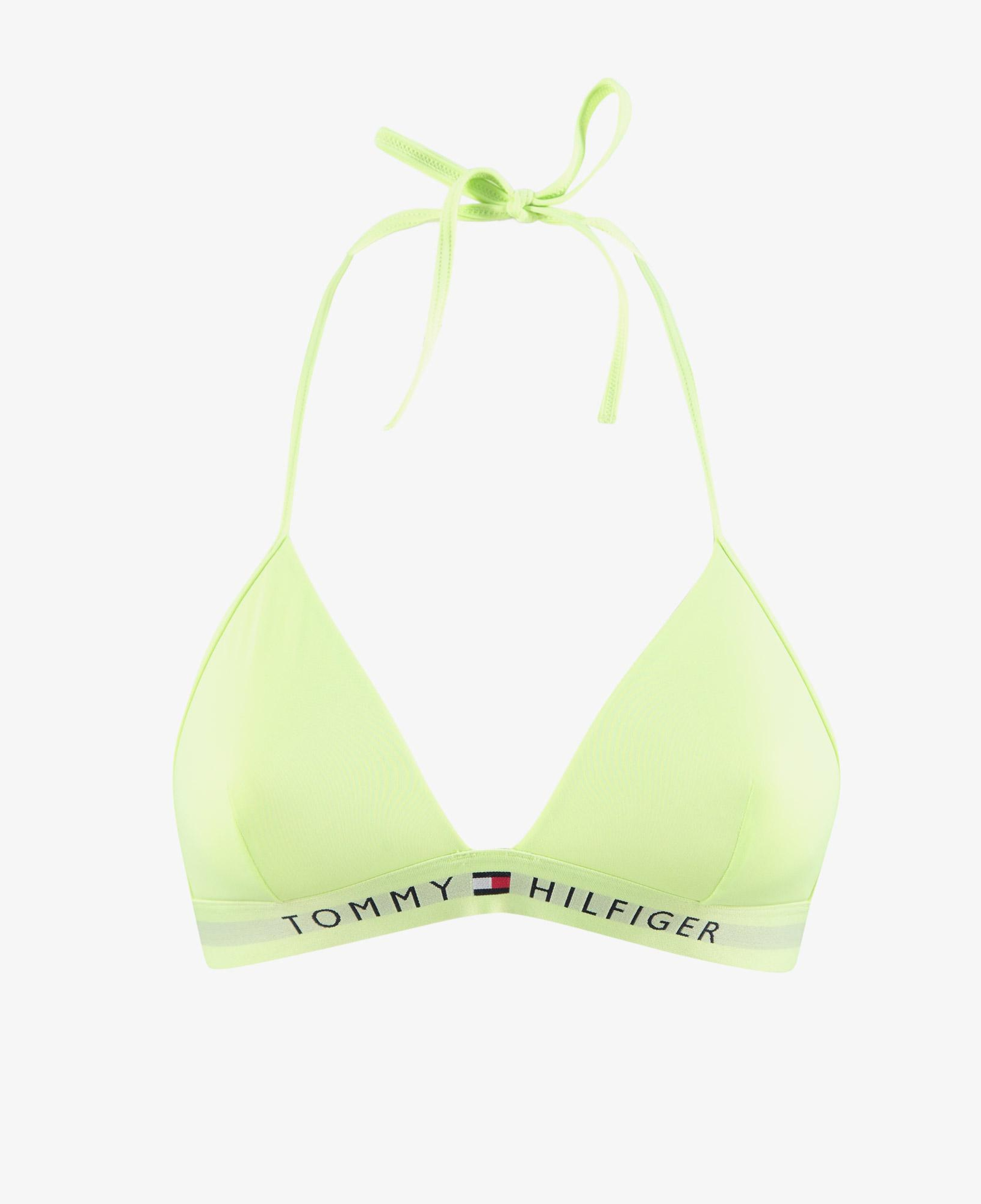 Tommy Hilfiger Triangle Fixed Foam Kadın Yeşil Bikini Üstü