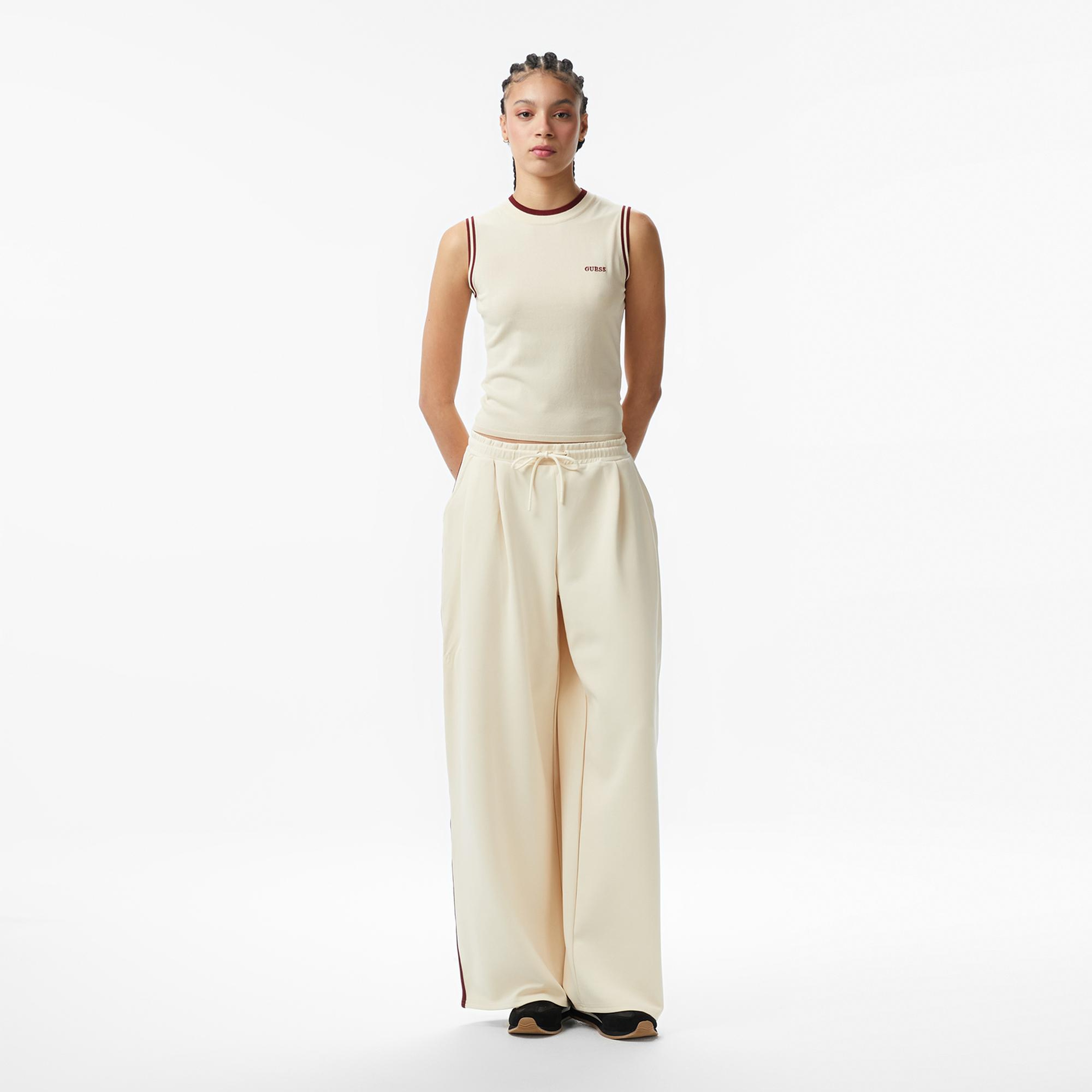 Guess Gabry Aktif Kadın Krem Sweatshirt