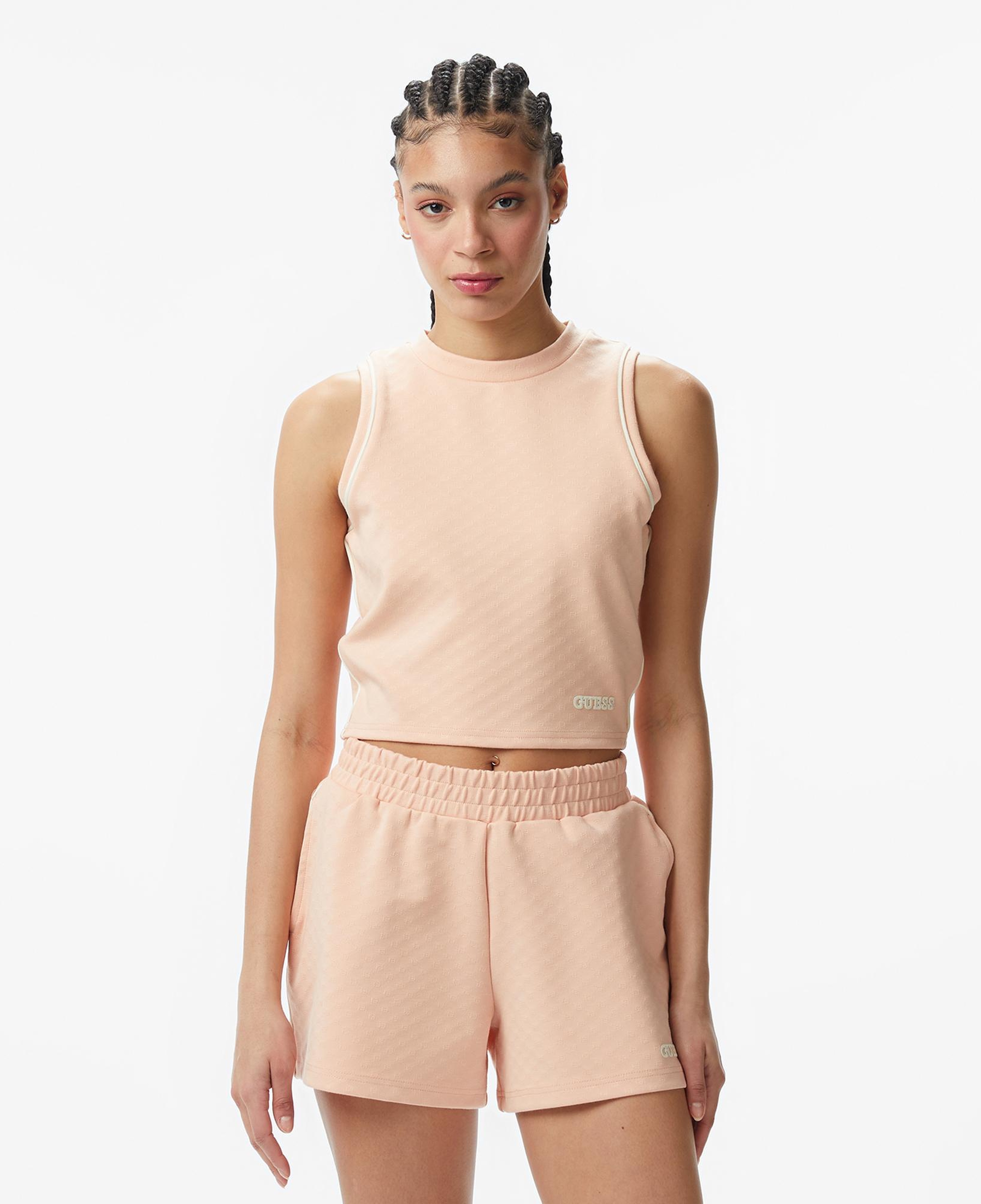 Guess Clara Aktif Kadın Pudra Pembe T-Shirt