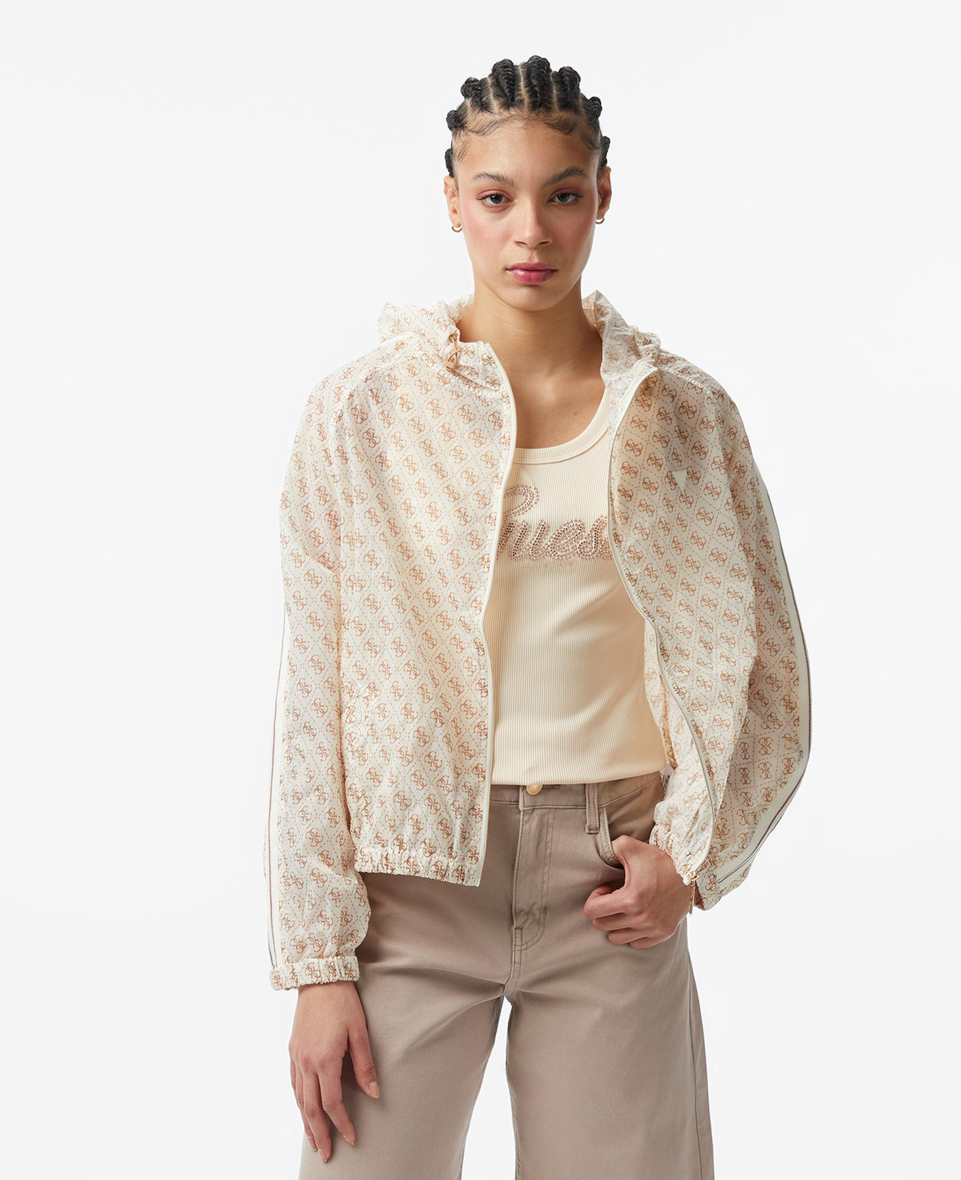 Guess Nikla Aktif Kadın Krem Ceket