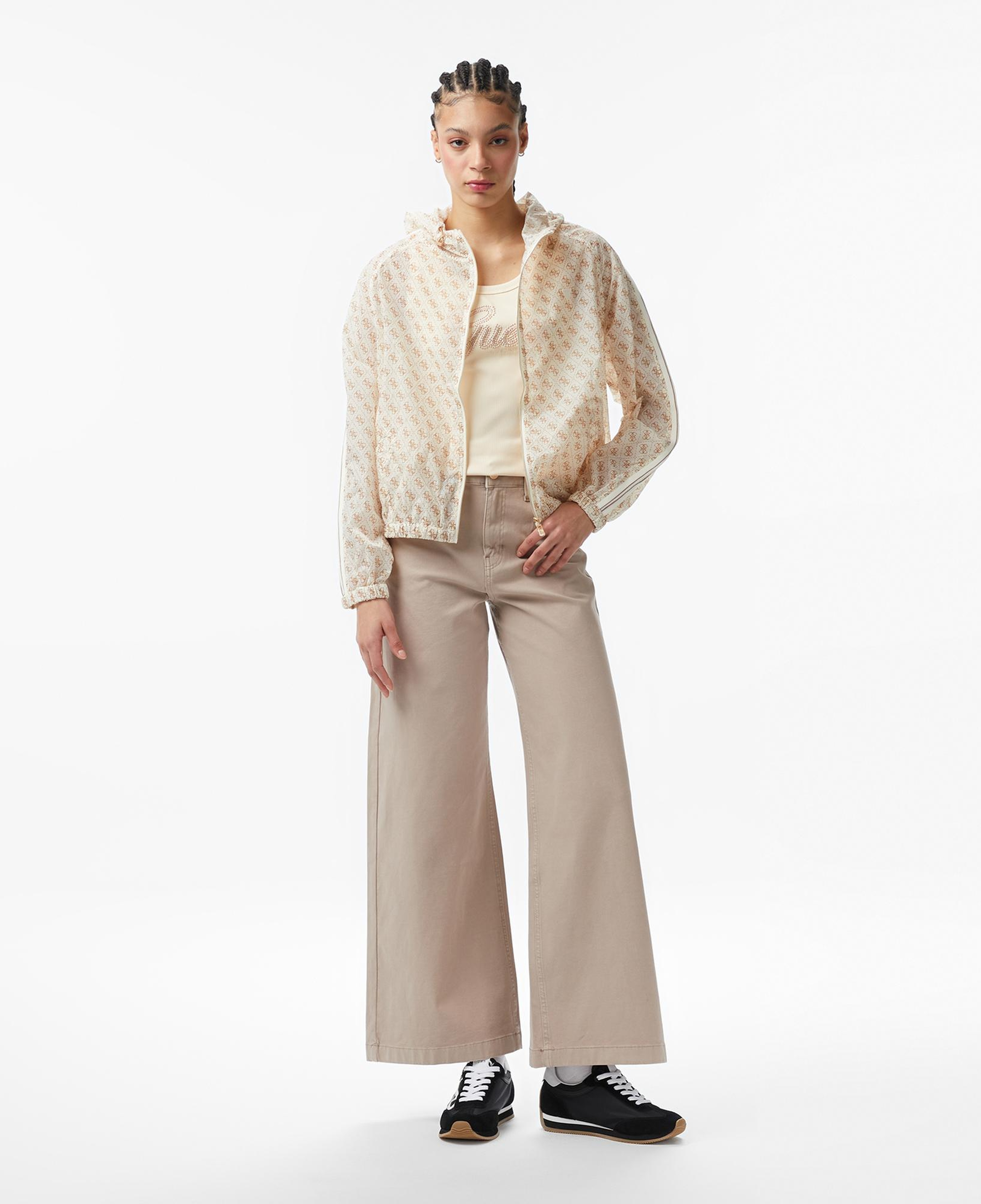 Guess Nikla Aktif Kadın Krem Ceket