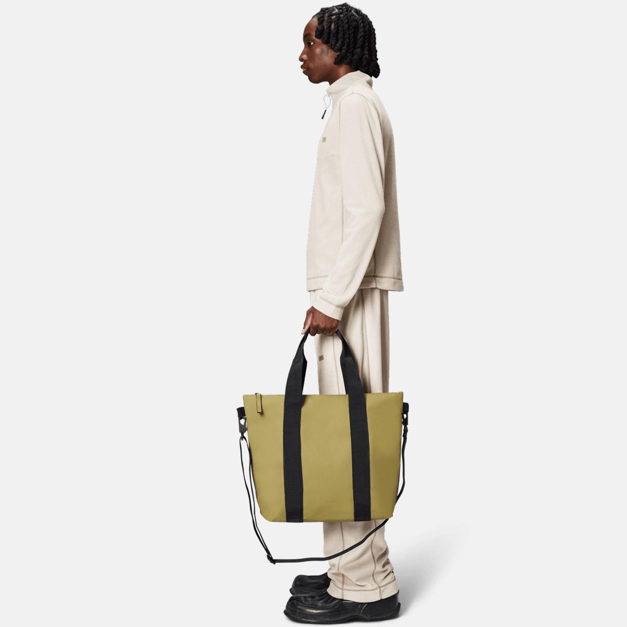 Rains Tote Bag Mini W3 Unisex Haki Omuz Çantası