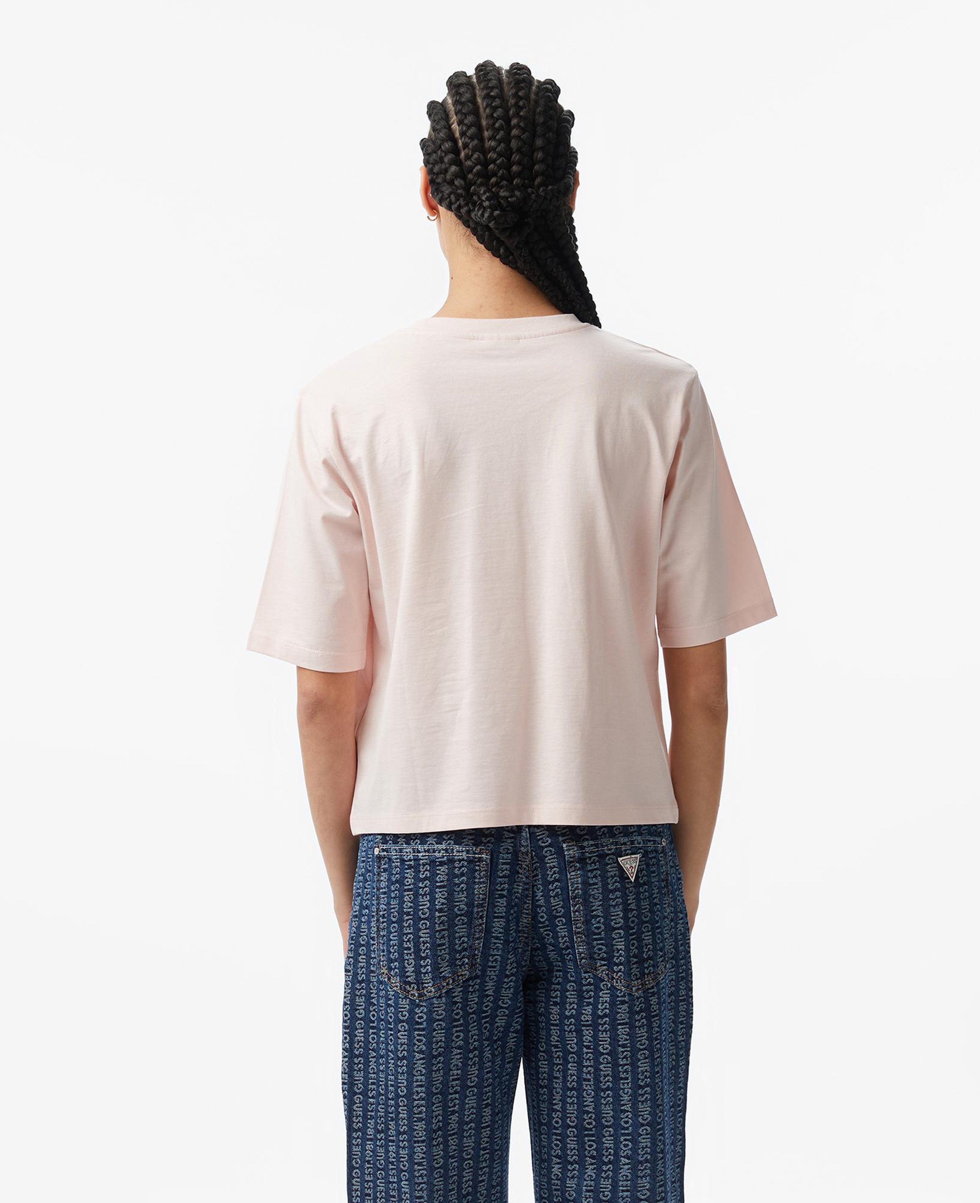 Guess Colette Aktif Boxy Fit Kadın Pembe T-Shirt