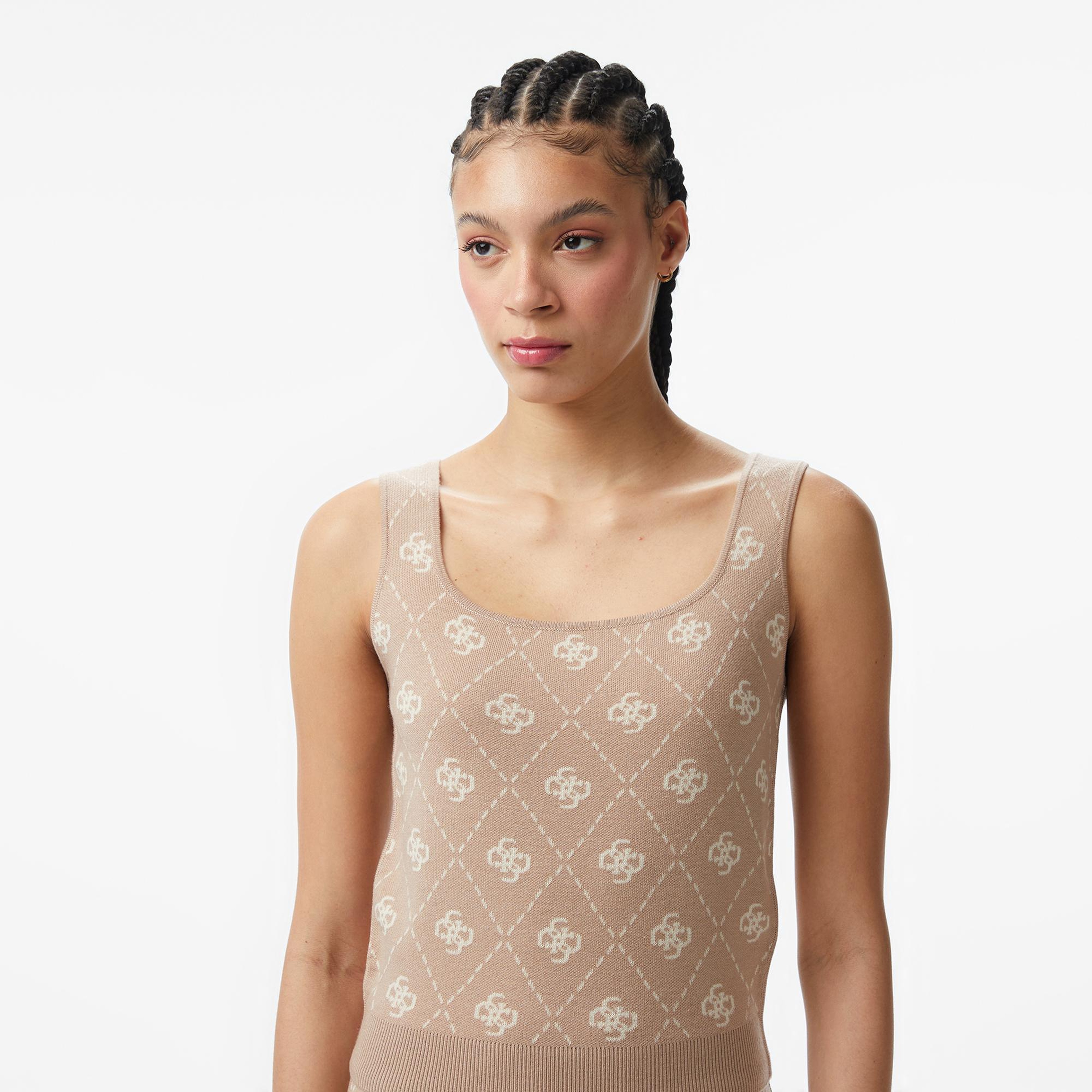 Guess Sarah Yün Karışımlı Kadın Krem Triko