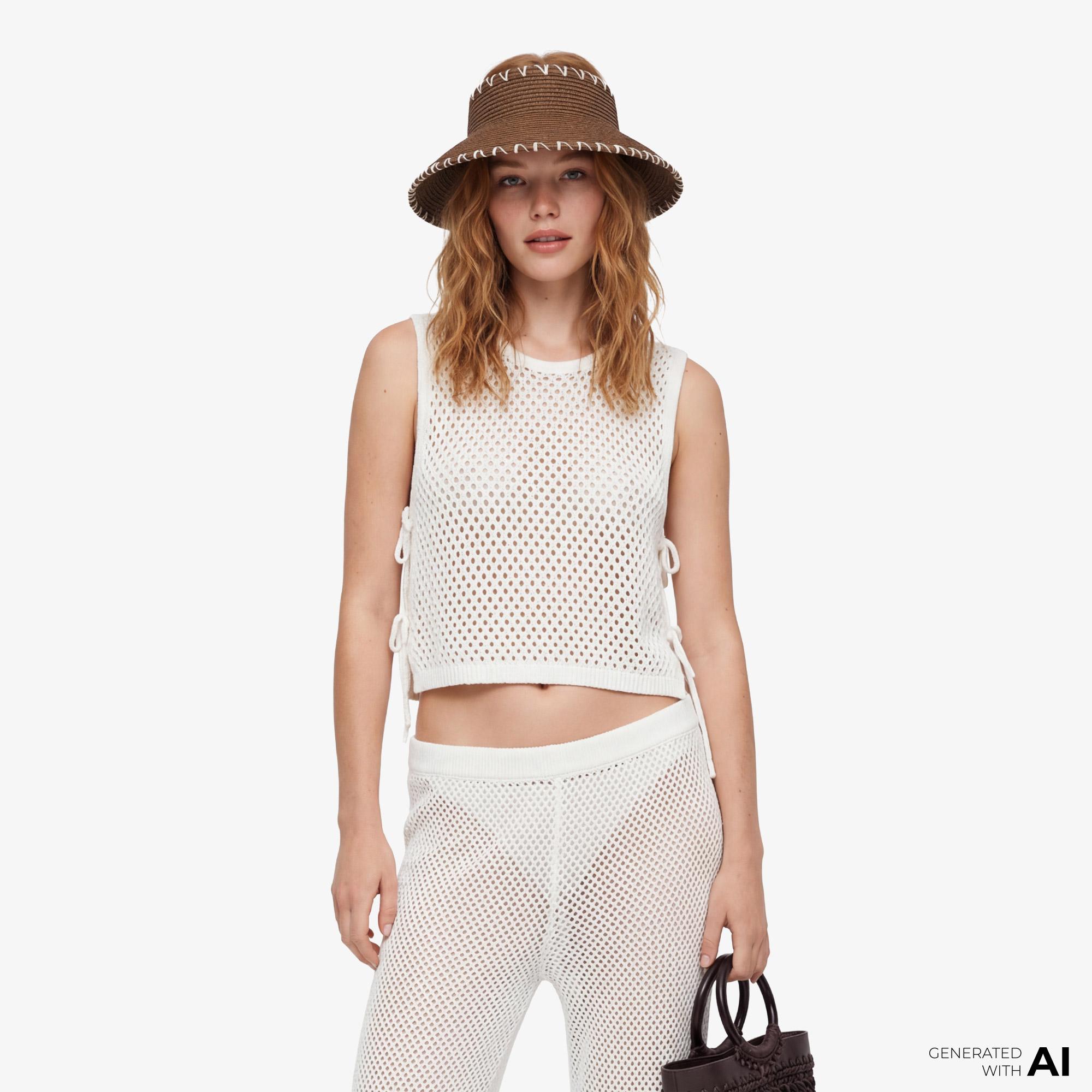 Guess Luna Top Kadın Beyaz T-Shirt