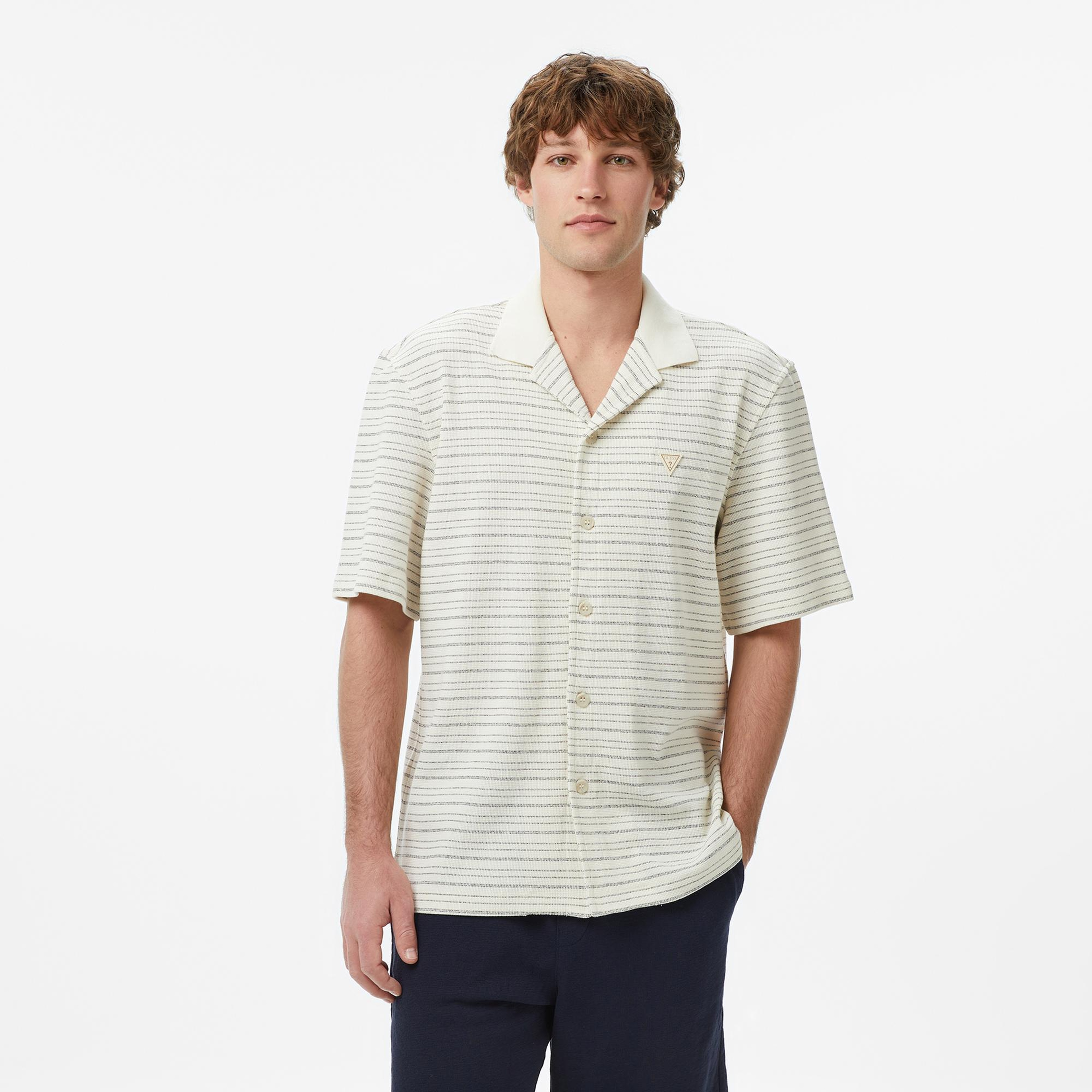 Guess Bowling Erkek Krem T-Shirt