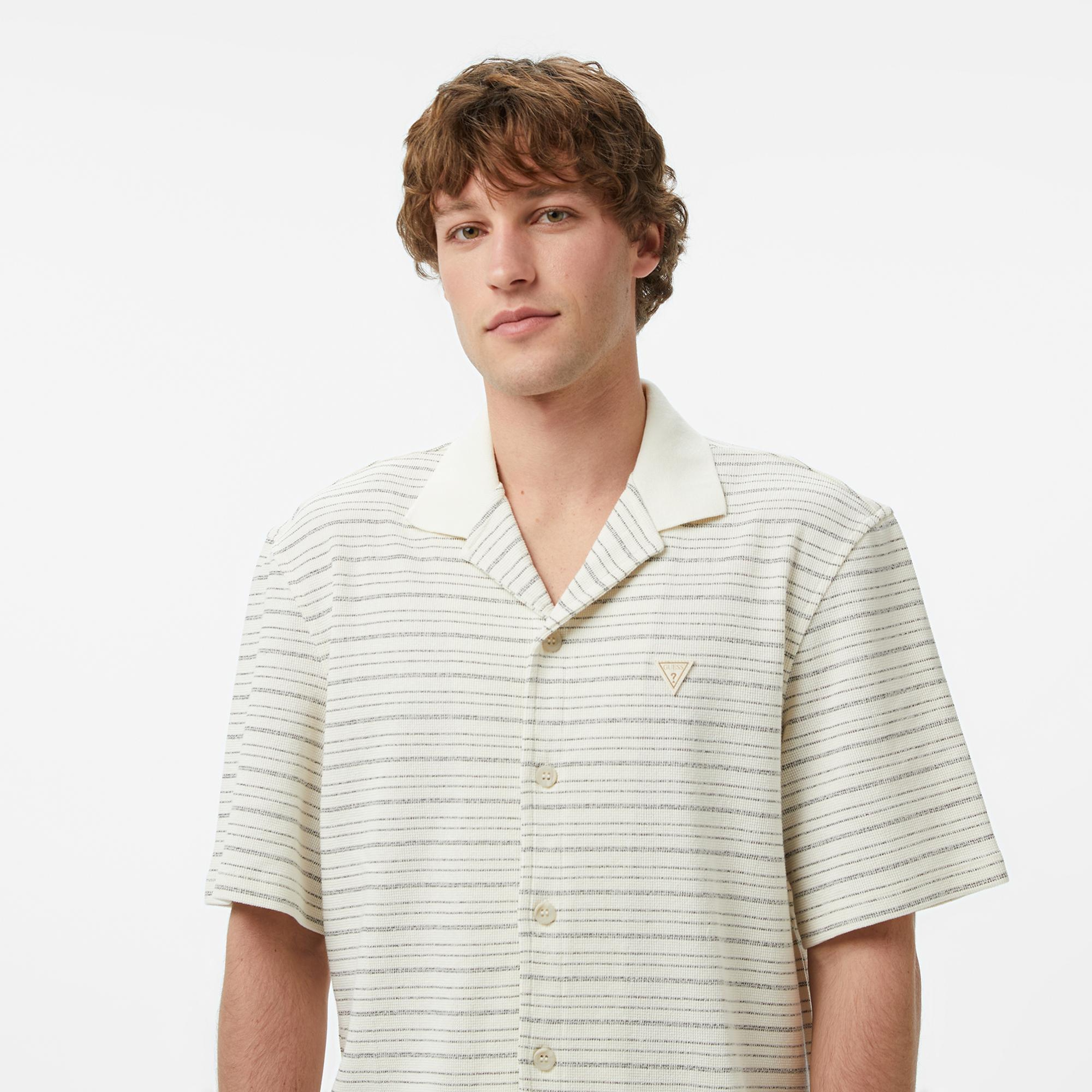 Guess Bowling Erkek Krem T-Shirt