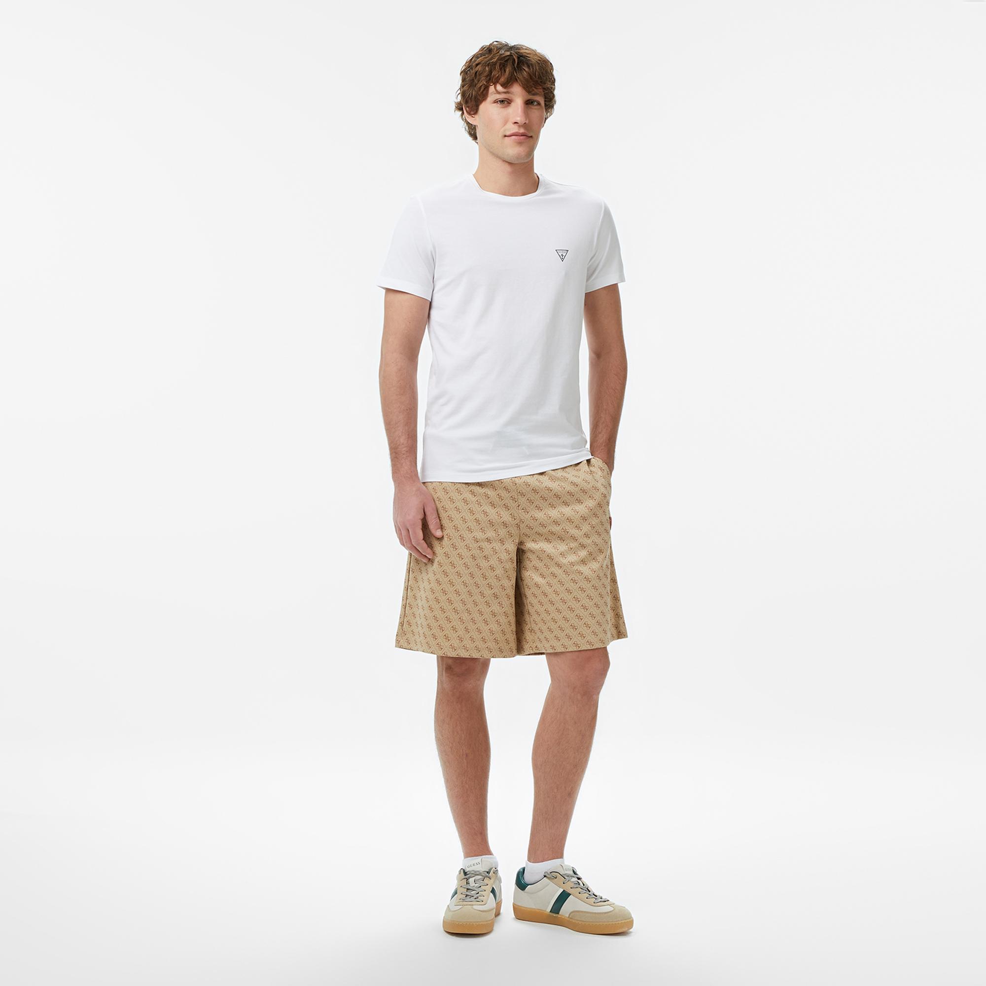 Guess Caleb Erkek Beyaz 2'Li Atlet