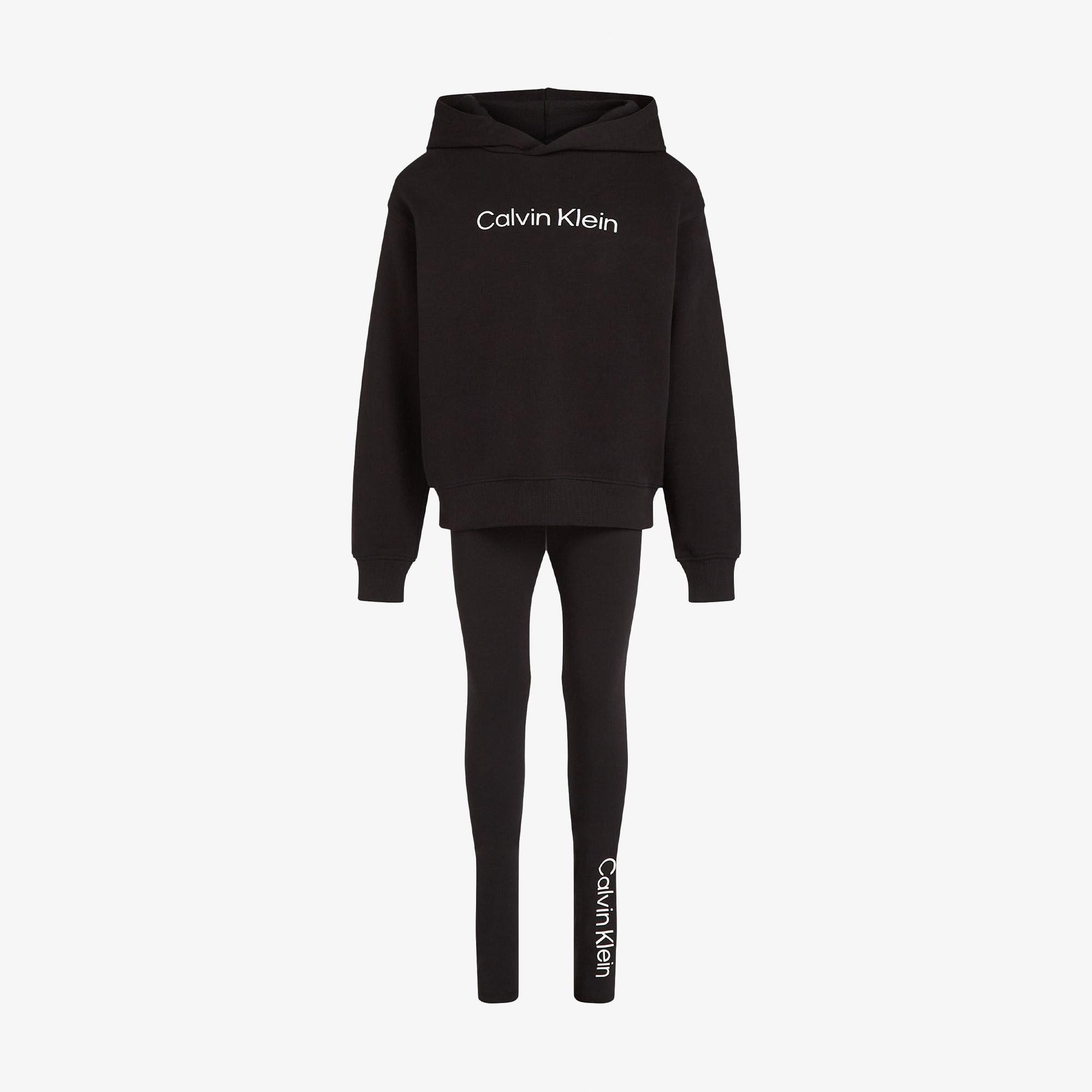 Calvin Klein Relax Legging Set Çocuk Siyah Eşofman Takımı