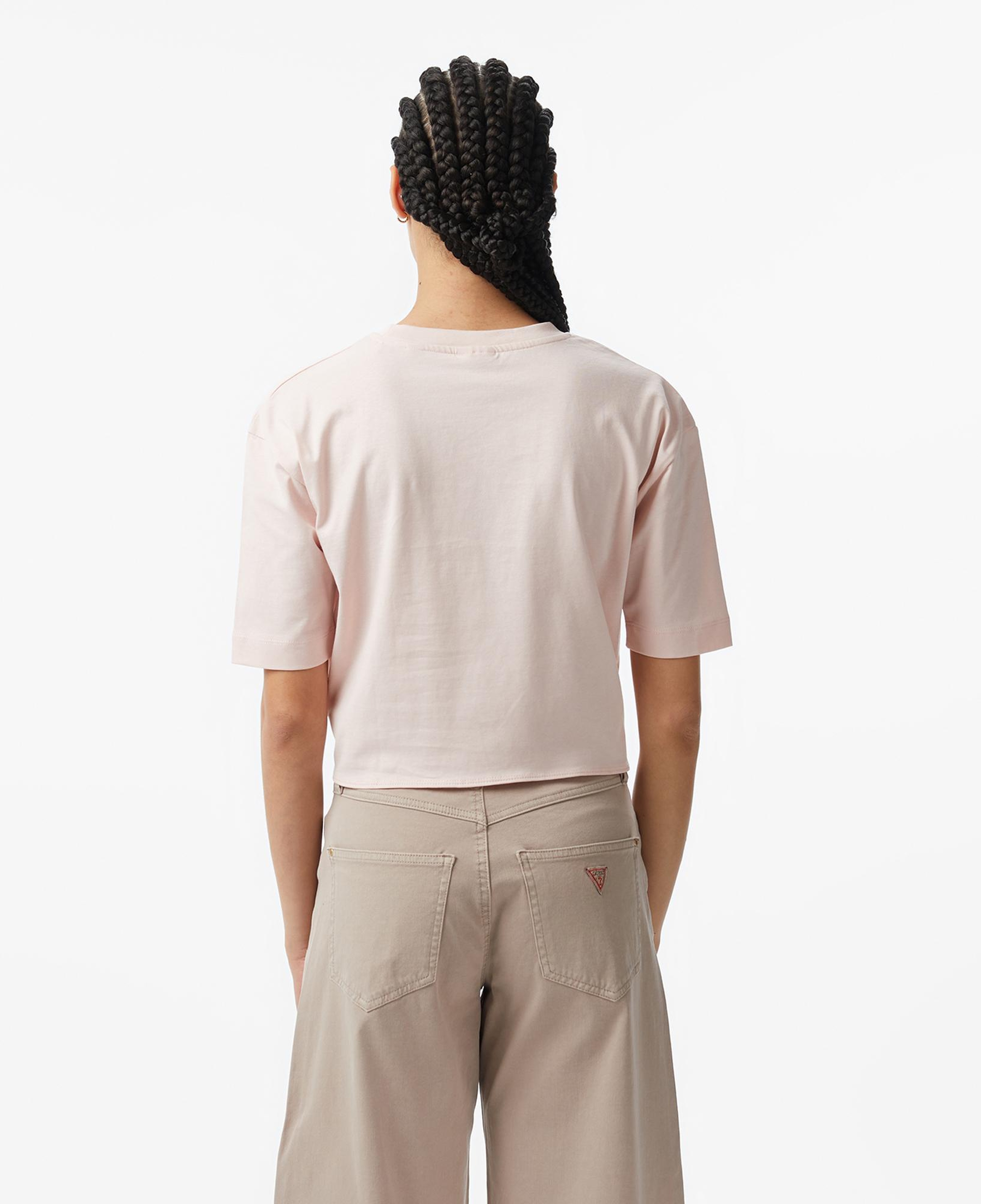 Guess Stream Aktif Boxy Fit Kadın Pembe T-Shirt