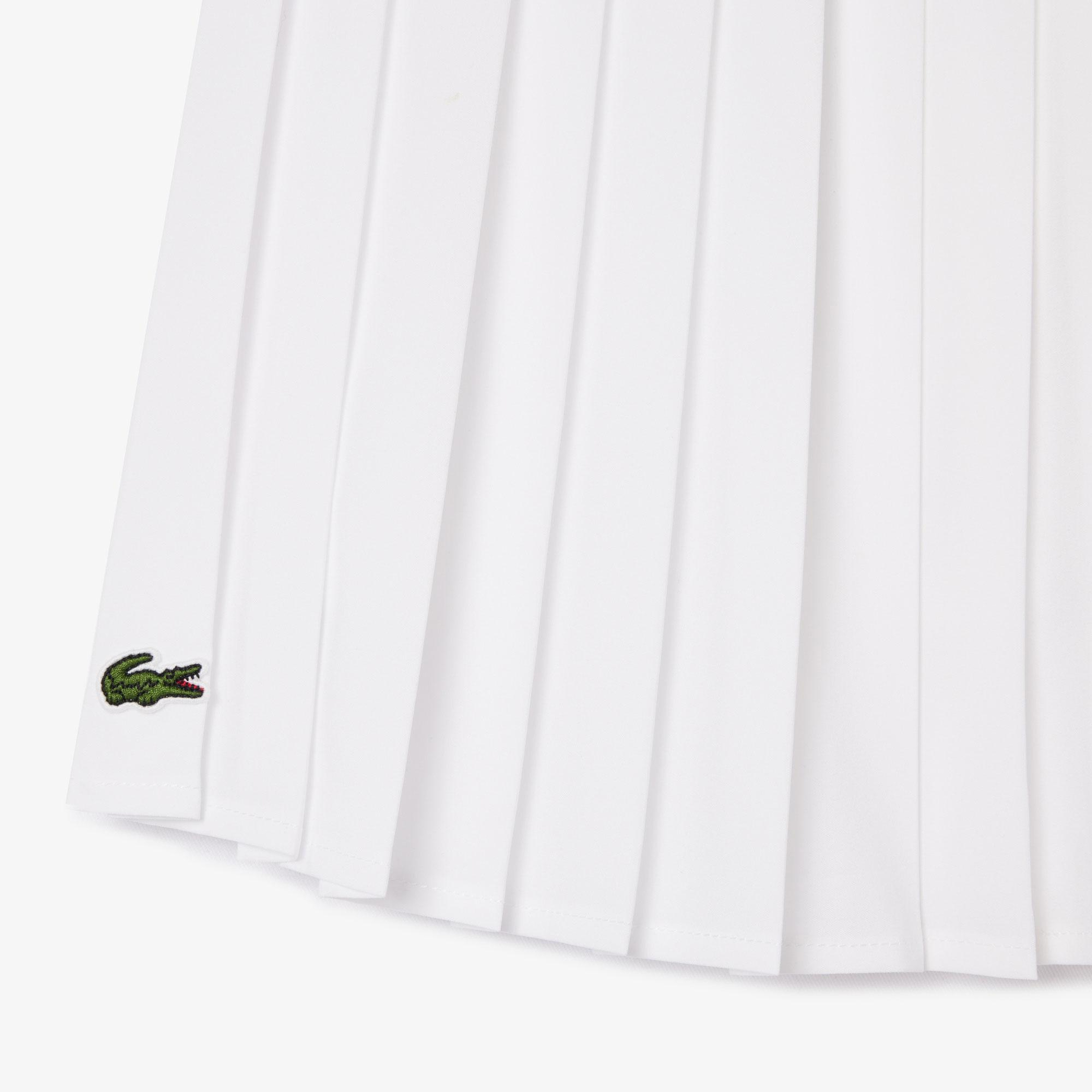 Lacoste Kız Çocuk Pileli Beyaz Etek