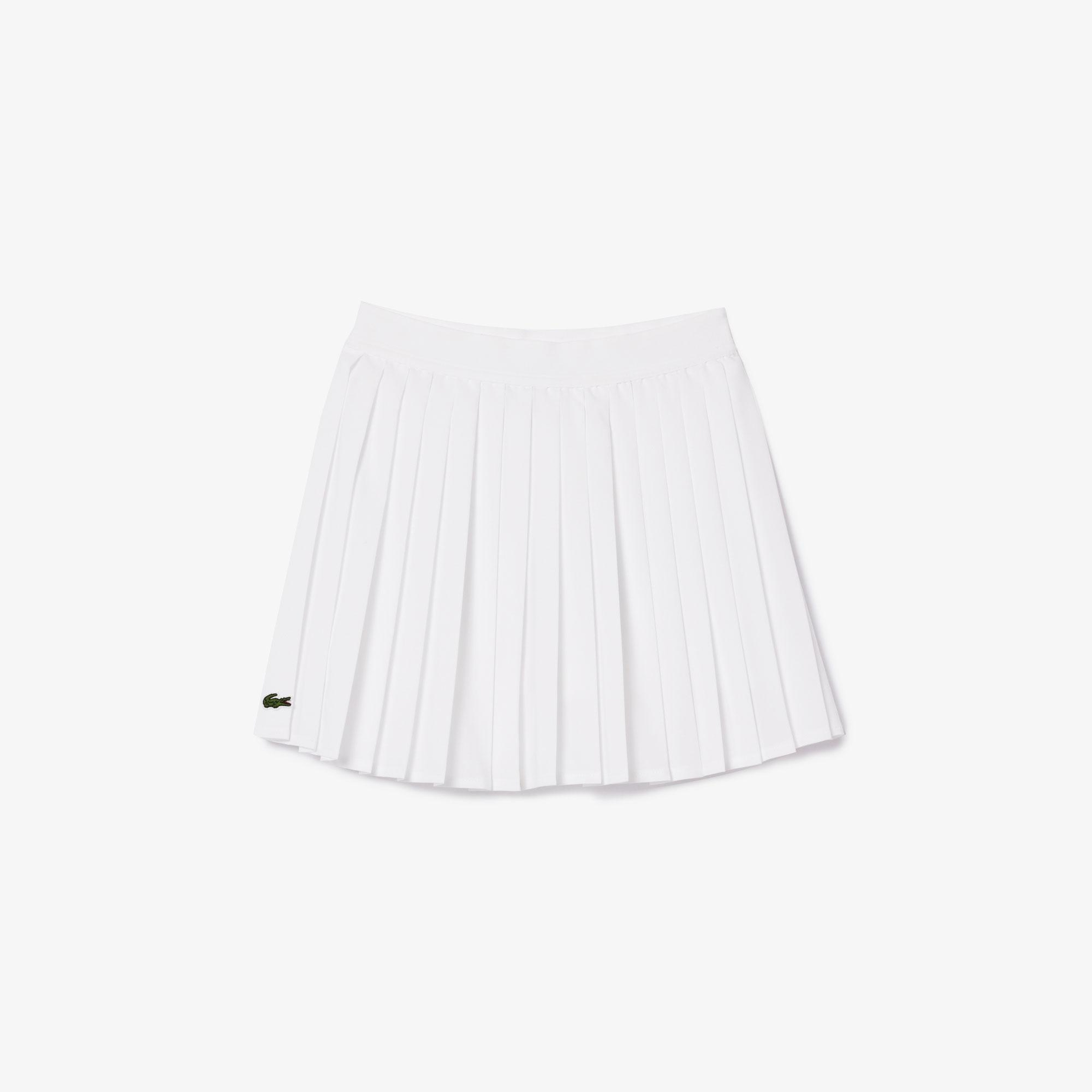 Lacoste Kız Çocuk Pileli Beyaz Etek