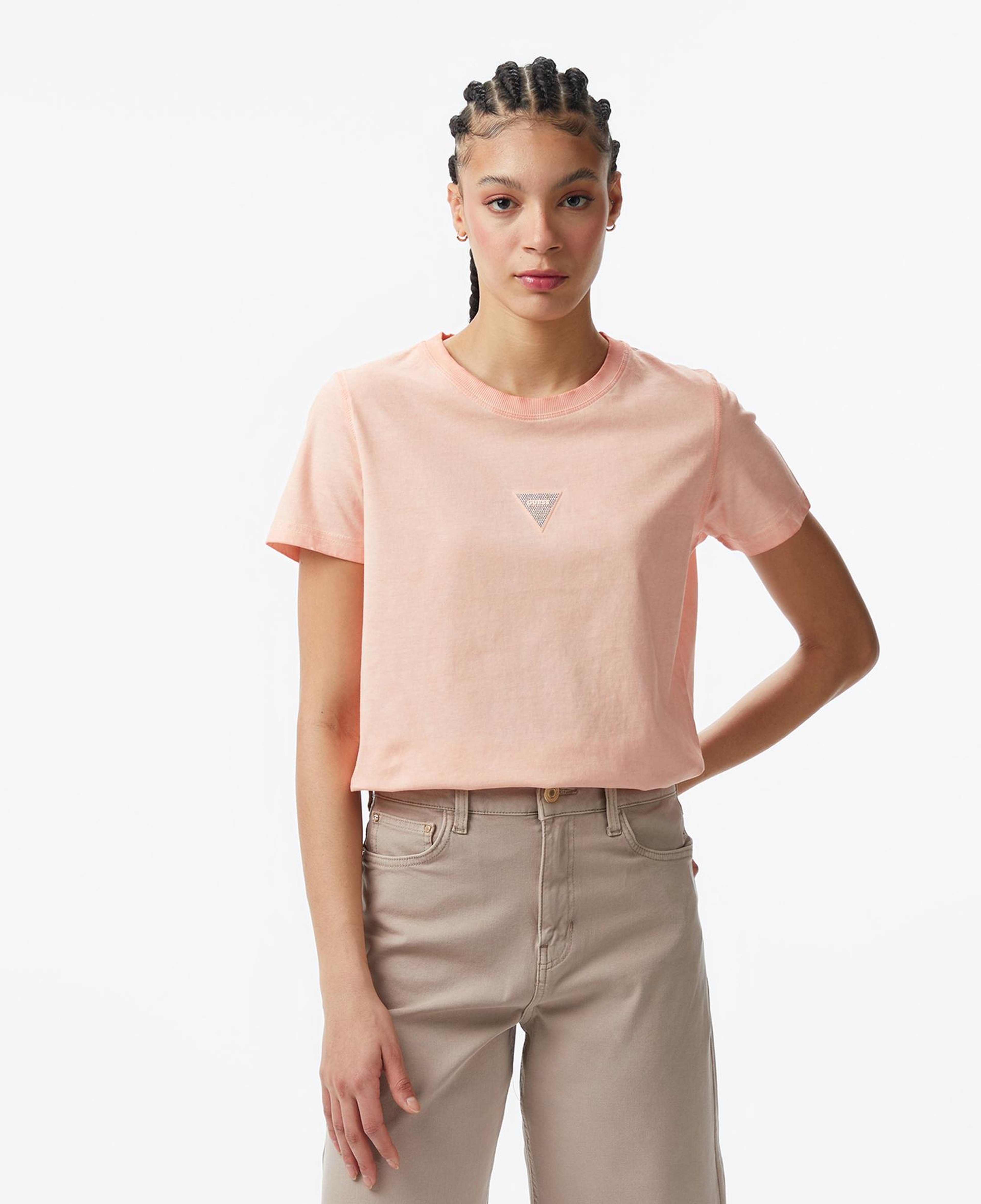 Guess Oversize Fit Kadın Pudra Pembe T-Shirt