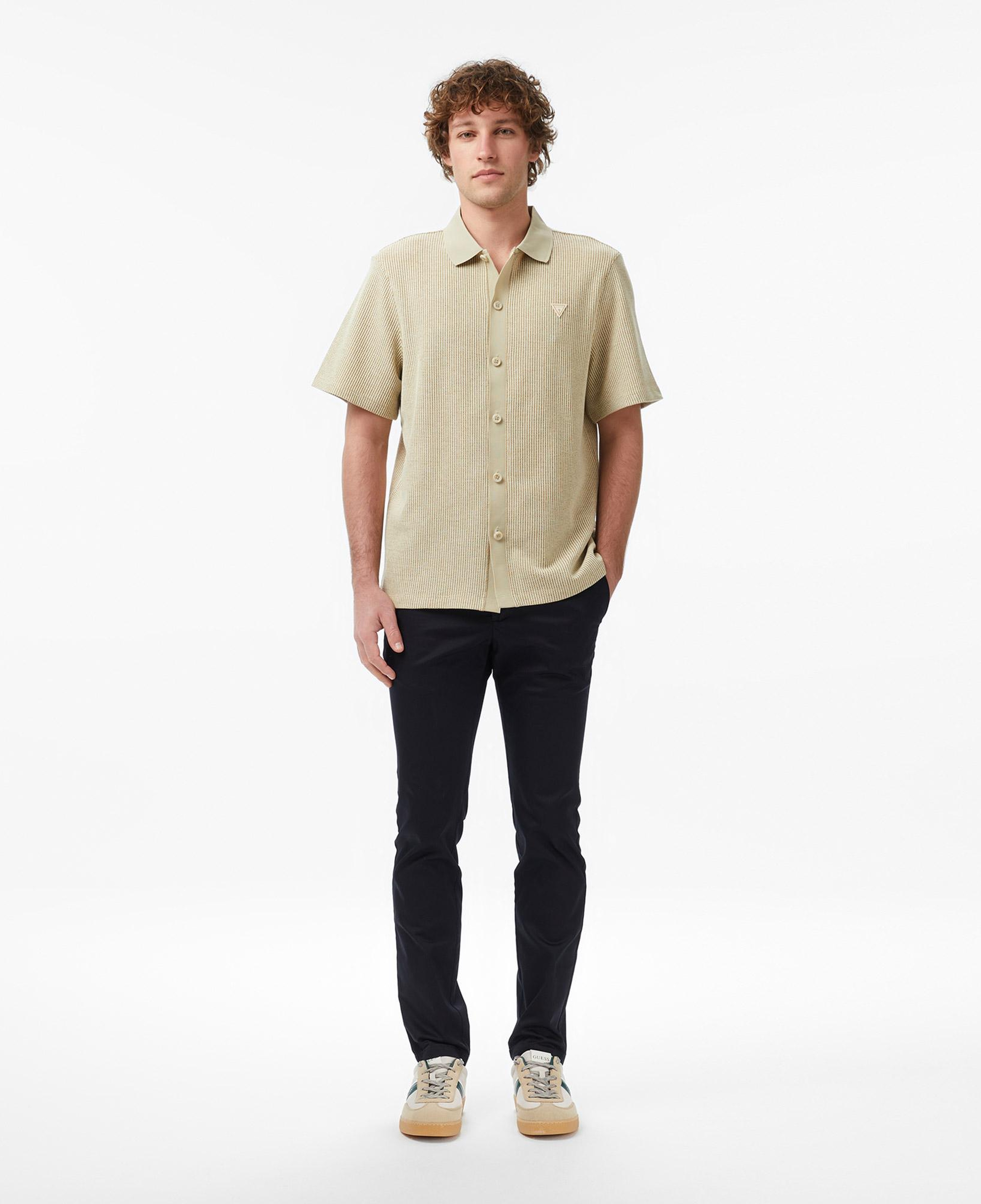 Guess Waffle Erkek Bej T-Shirt