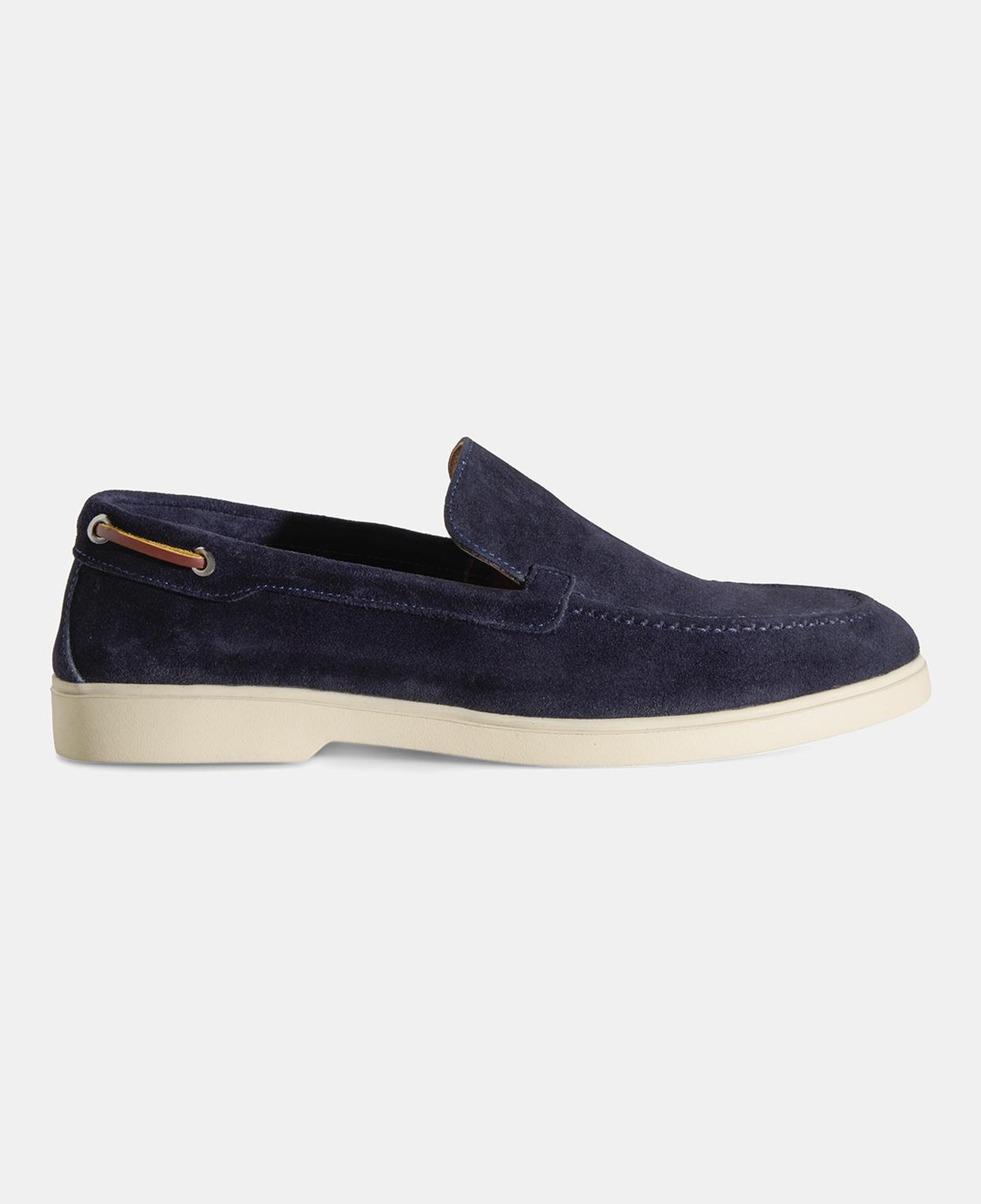 Erkek Lacivert Süet Deri Loafer