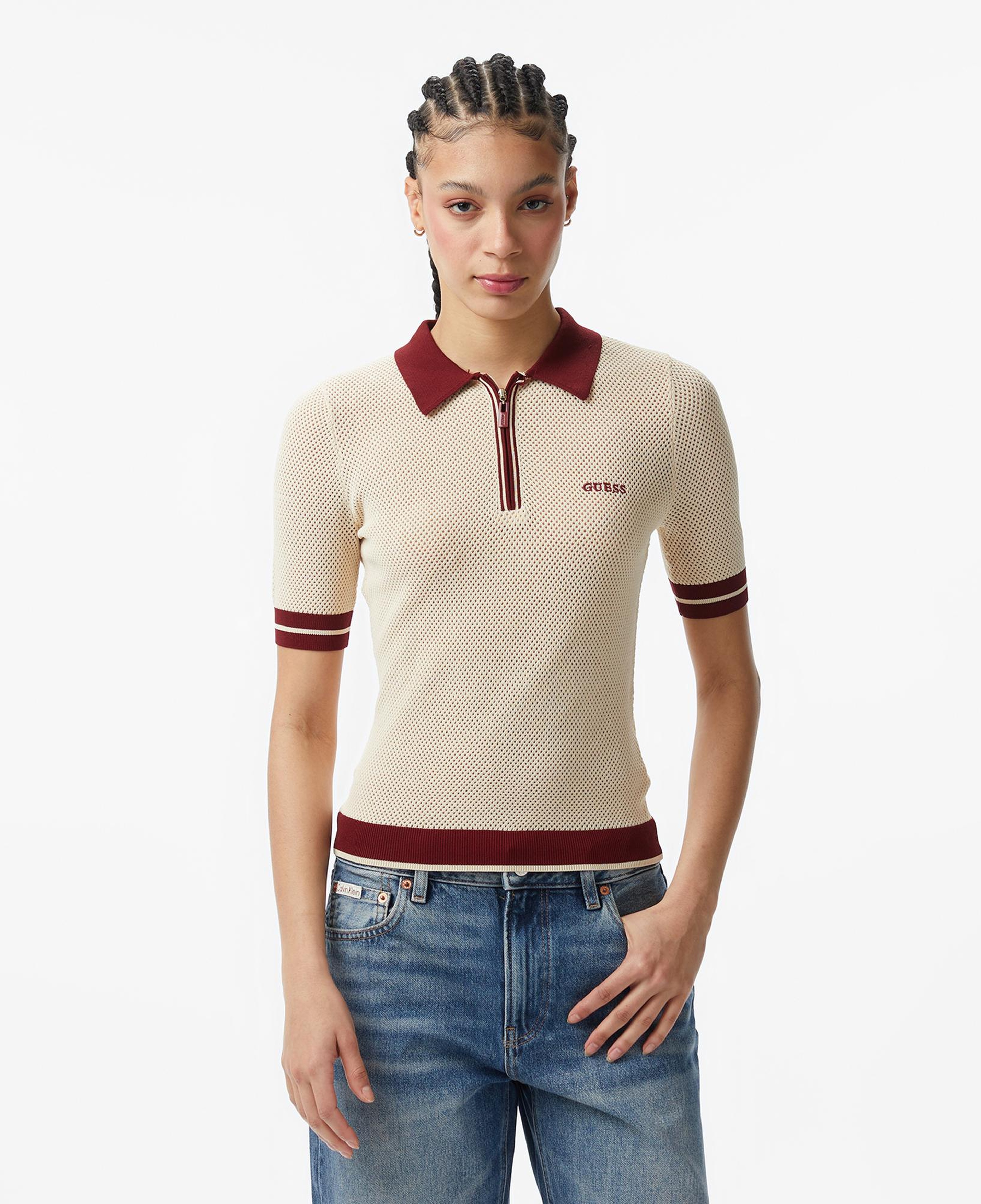 Guess Gabry Aktif Kadın Krem Triko