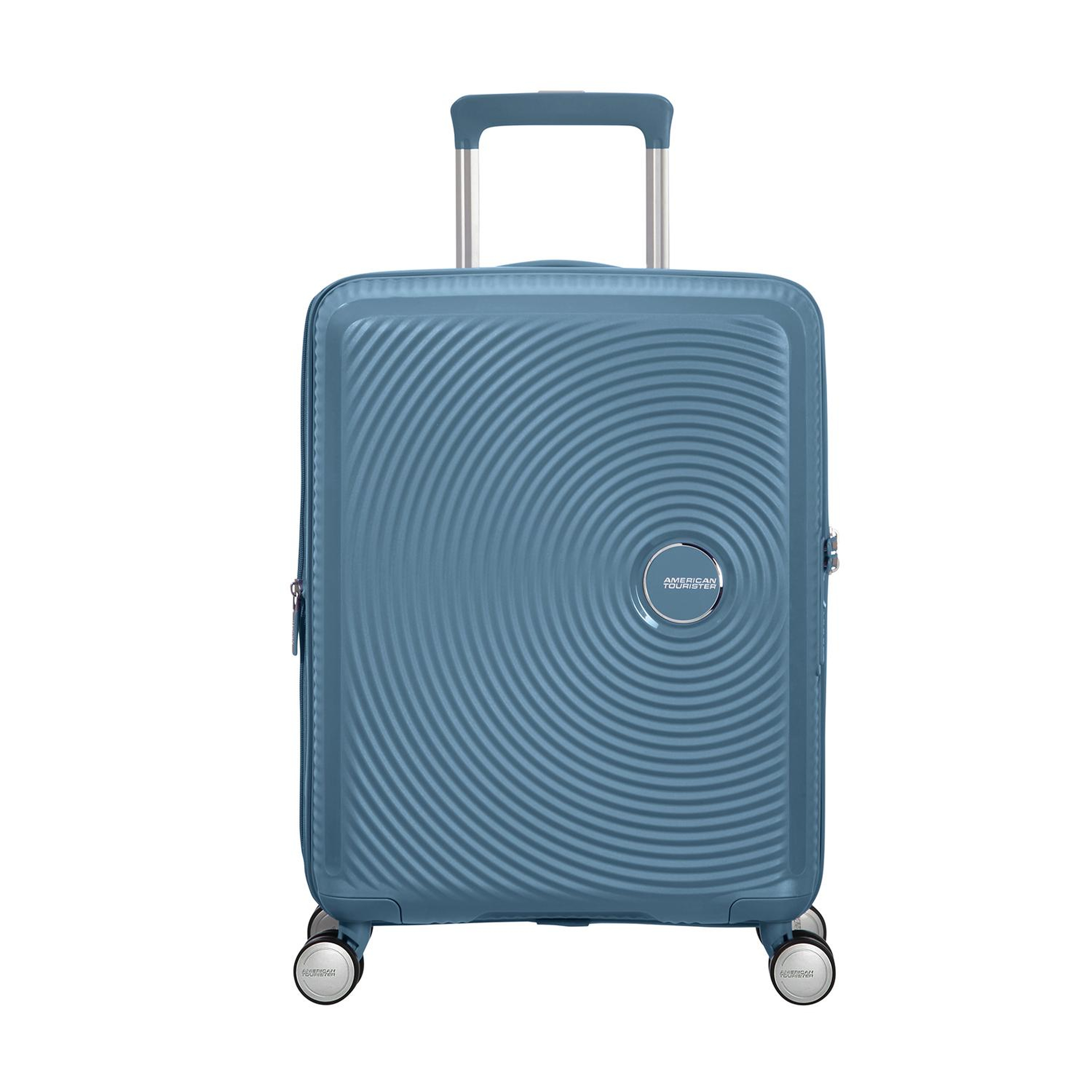 American Tourister Mavi Soundbox - Körüklü 55/20 Kabin Boy Sert Valiz