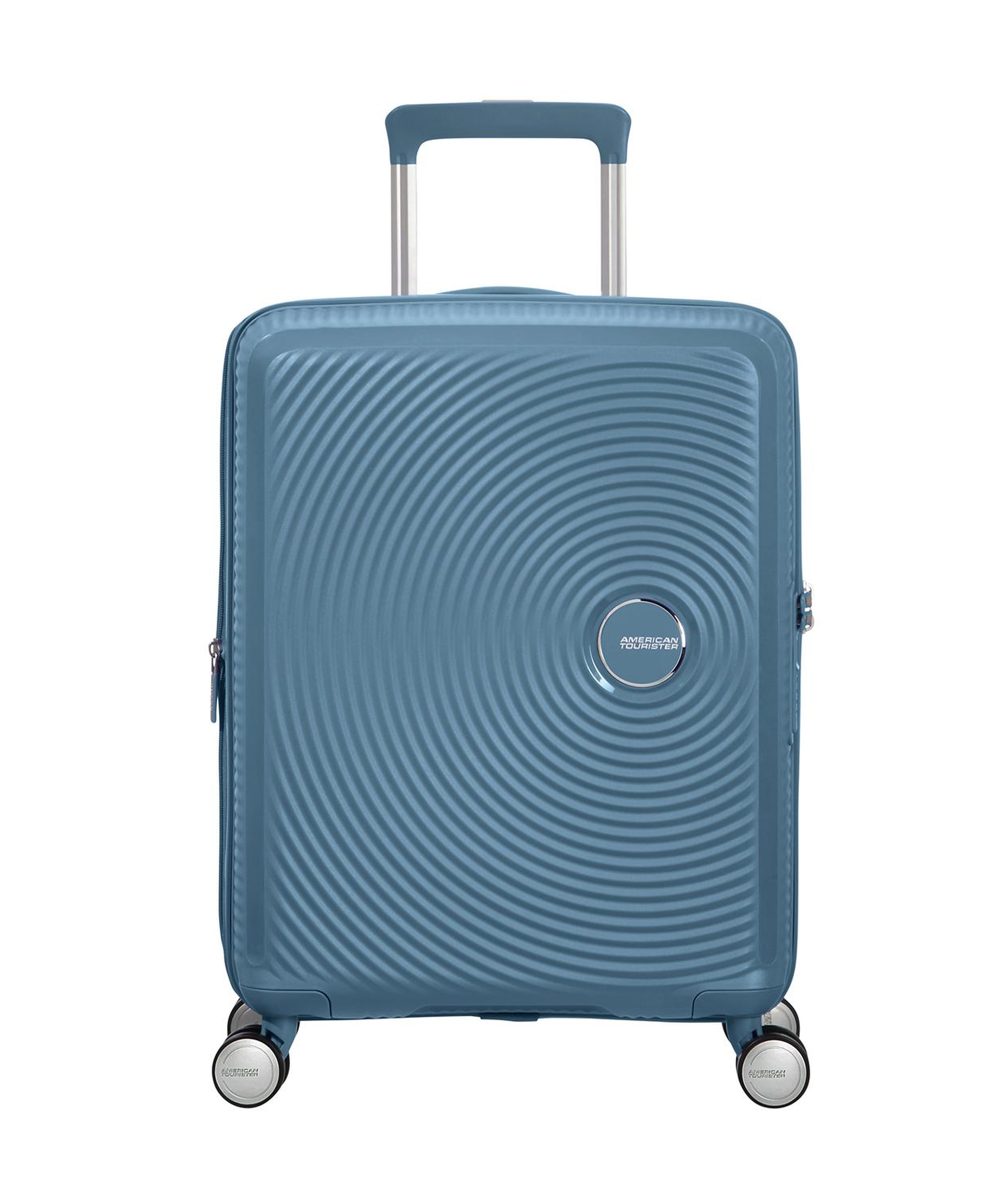 American Tourister Mavi Soundbox - Körüklü 55/20 Kabin Boy Sert Valiz