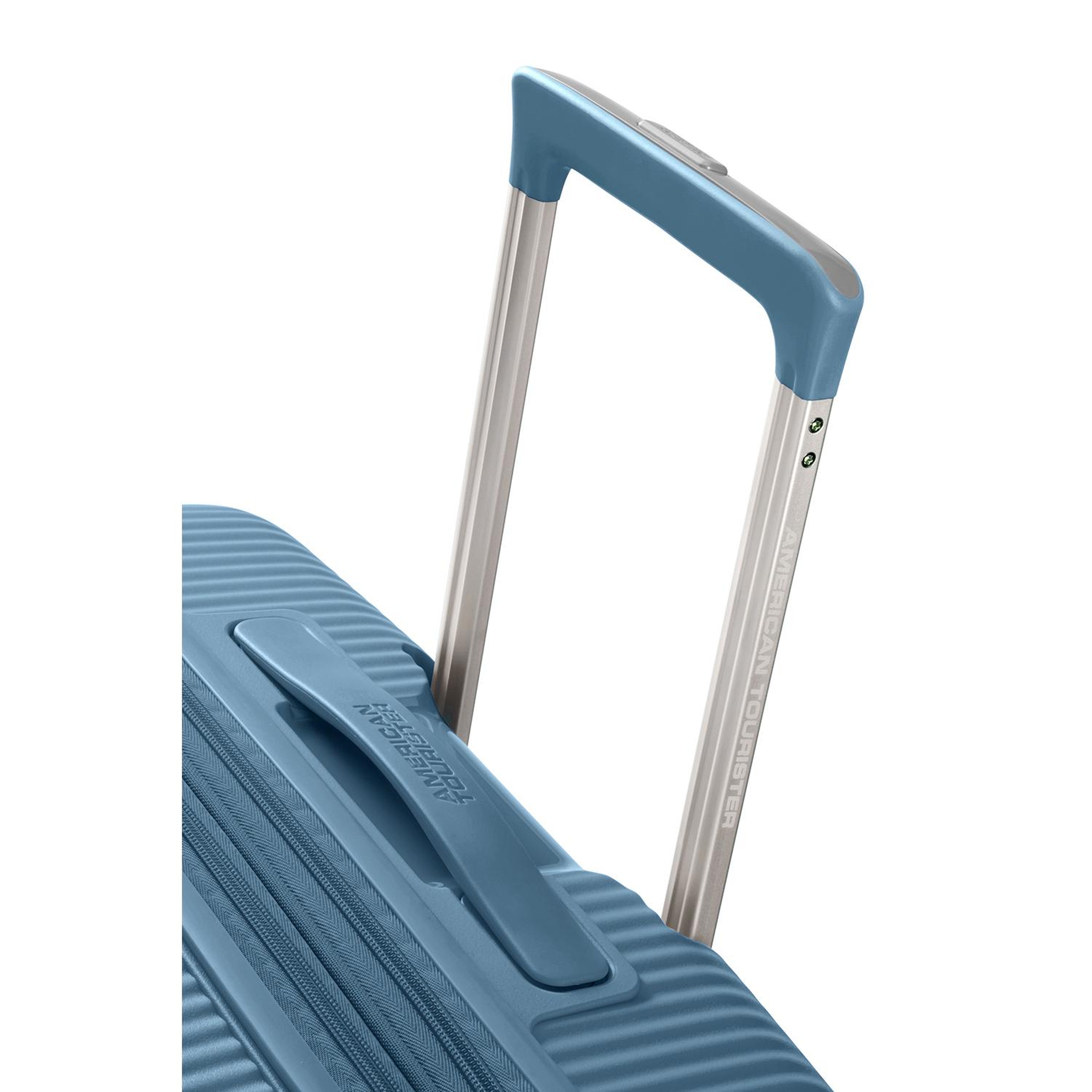 American Tourister Mavi Soundbox - Körüklü 55/20 Kabin Boy Sert Valiz