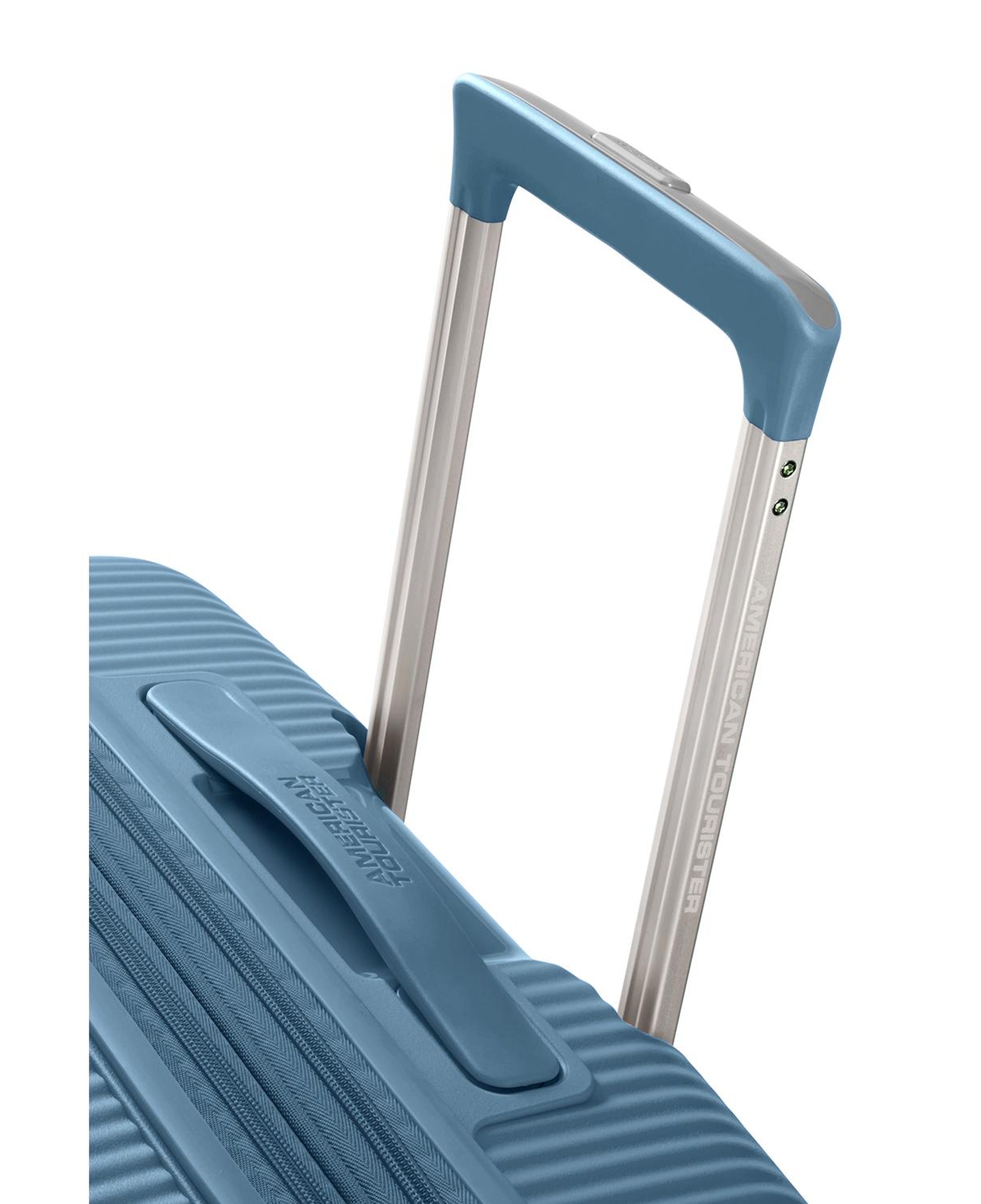 American Tourister Mavi Soundbox - Körüklü 55/20 Kabin Boy Sert Valiz