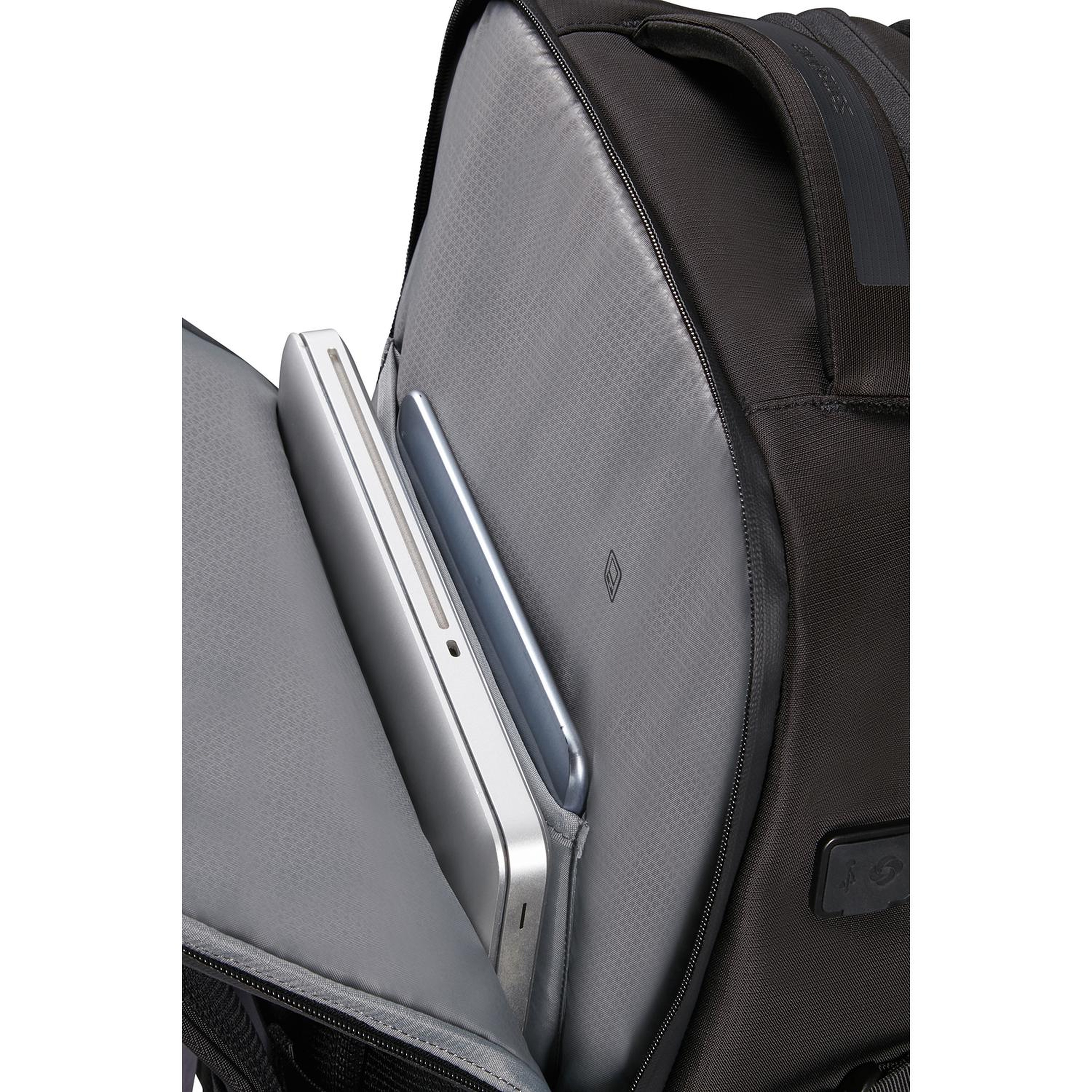 Samsonite Siyah Biz2go - Körüklü Sırt Çantası 17.3" Overnıght