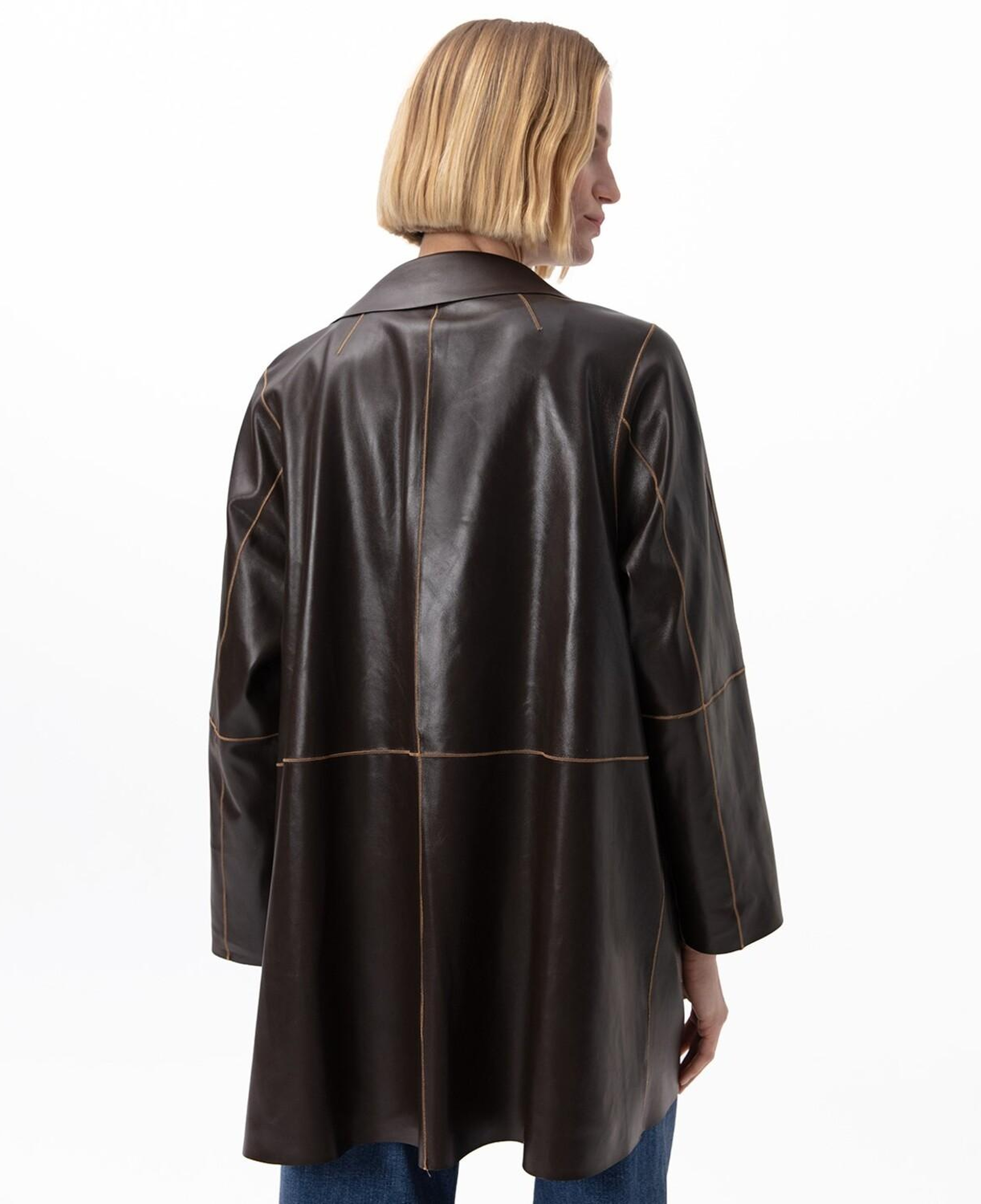 Bena Konyak Kadın Çift Taraflı Süet Deri Pardösü