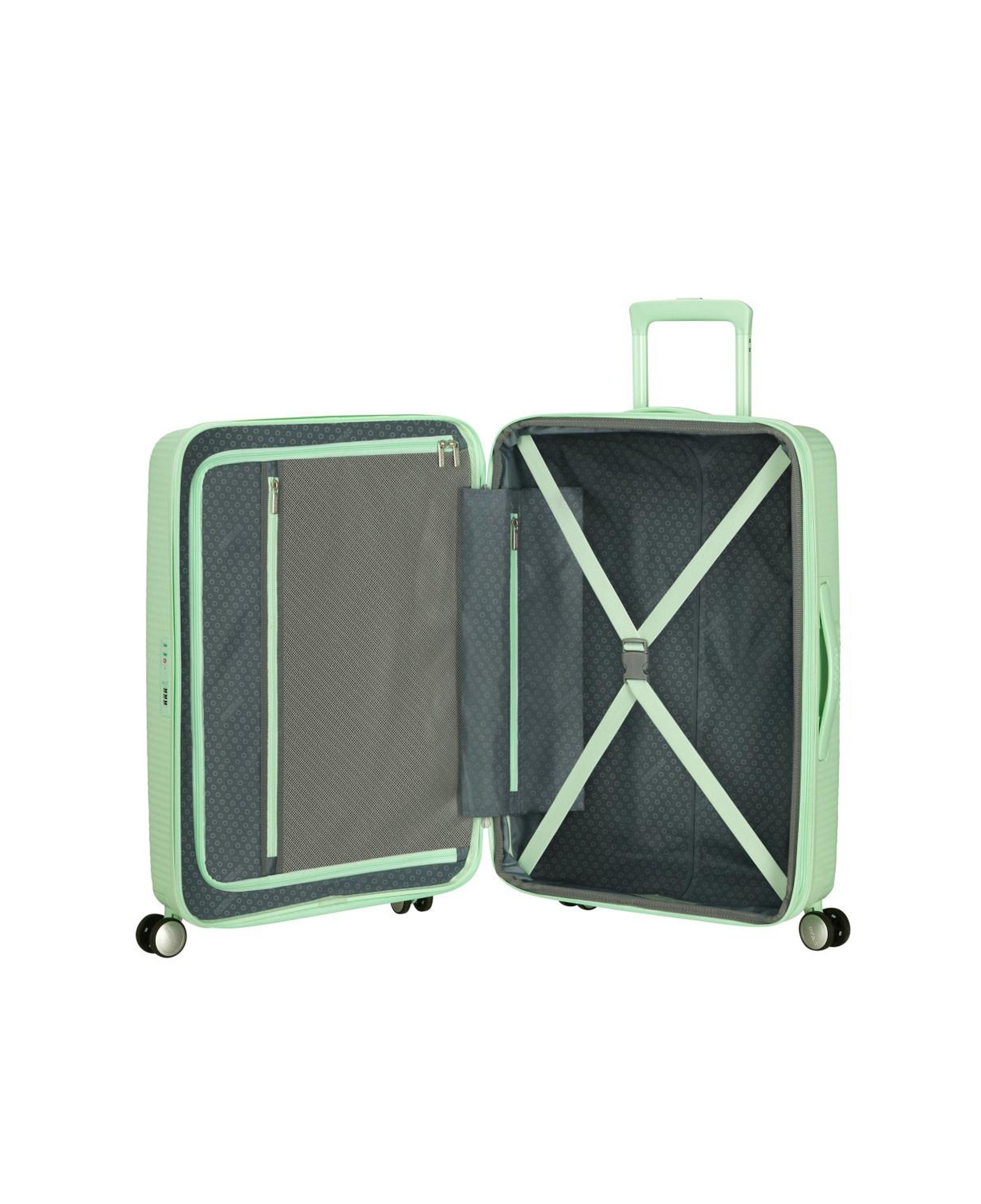 American Tourister Yeşil Soundbox - Körüklü 67 cm Orta Boy Sert Valiz