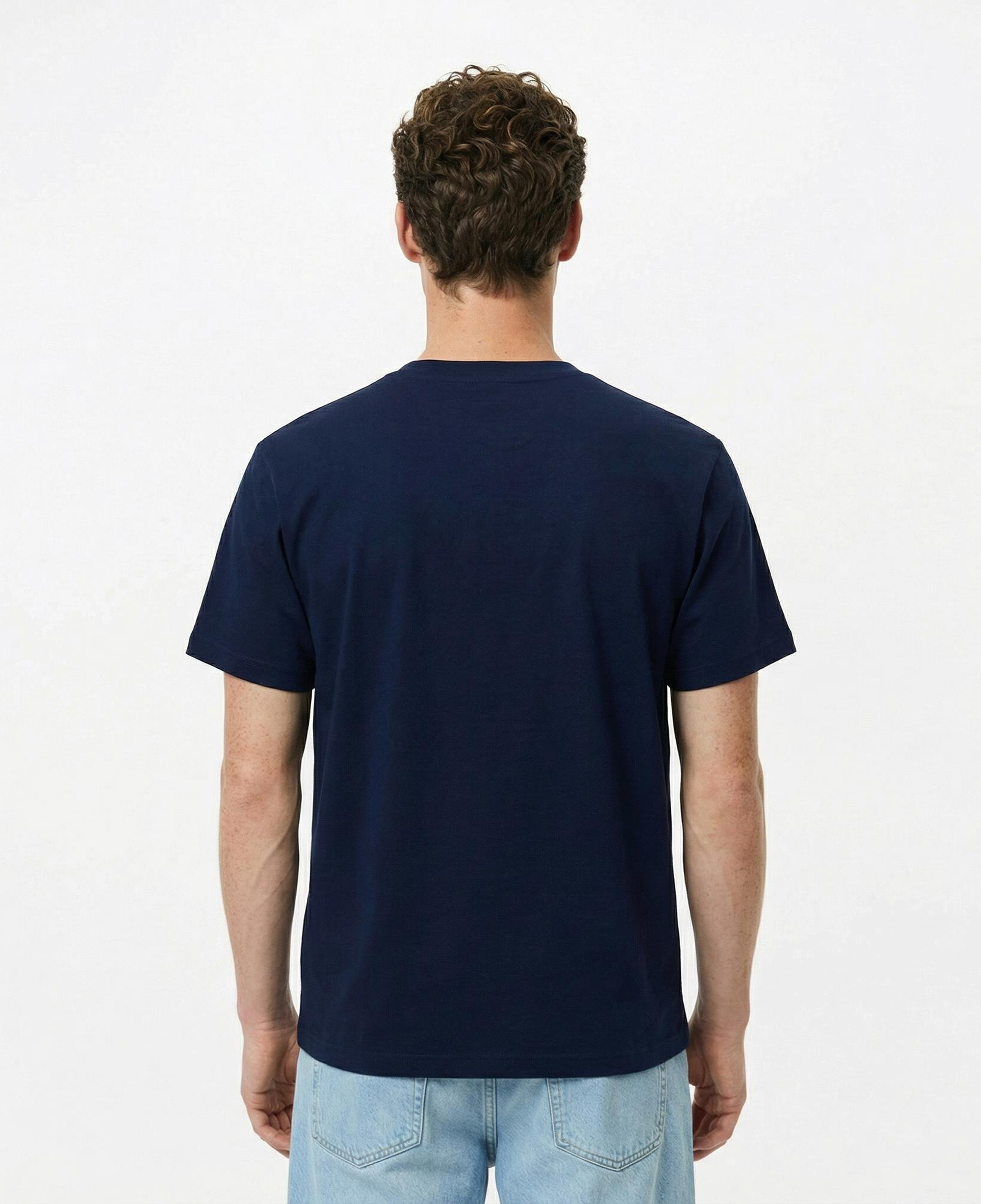 Lacoste Erkek Classic Fit Bisiklet Yaka Lacivert T-Shirt