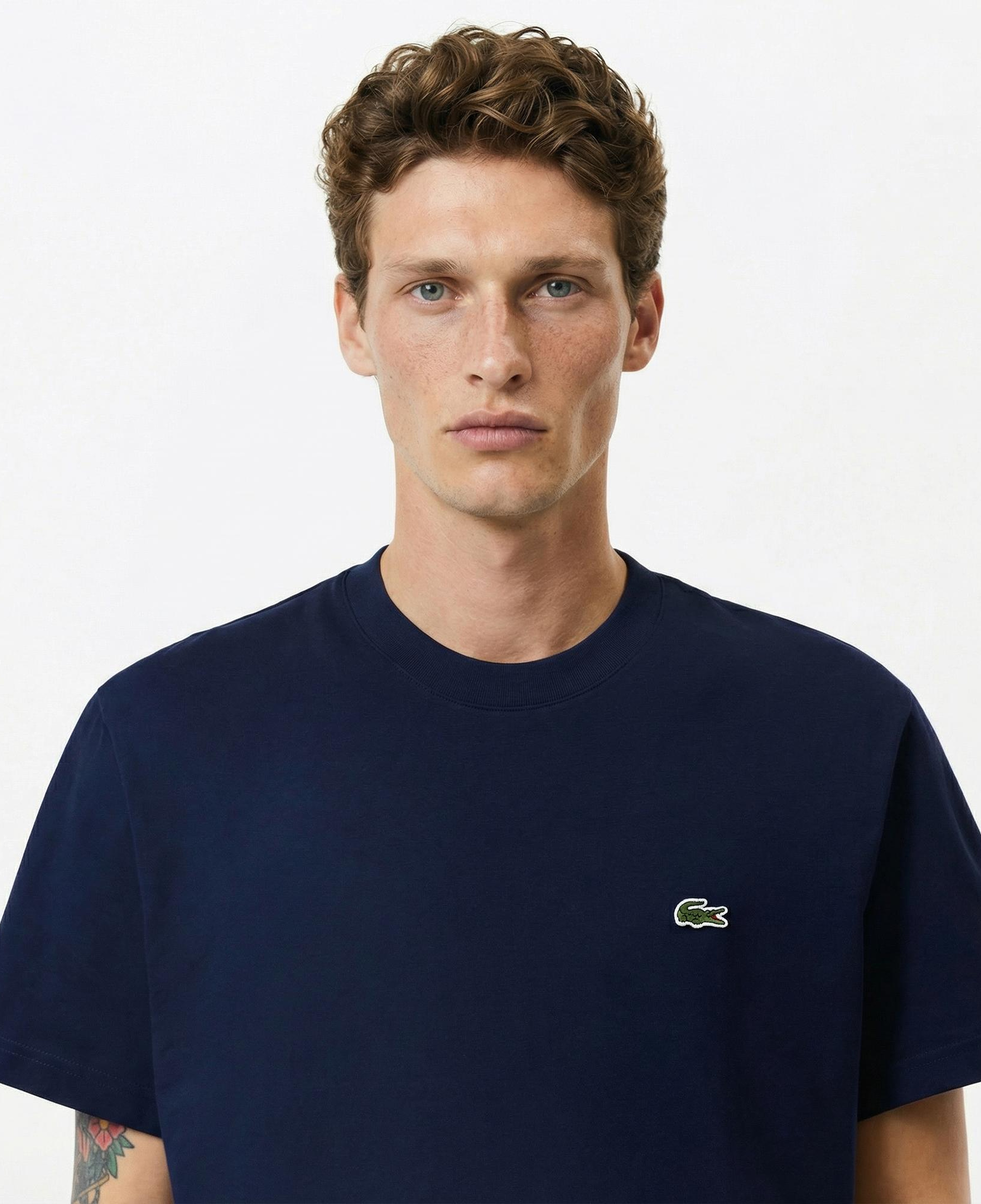 Lacoste Erkek Classic Fit Bisiklet Yaka Lacivert T-Shirt