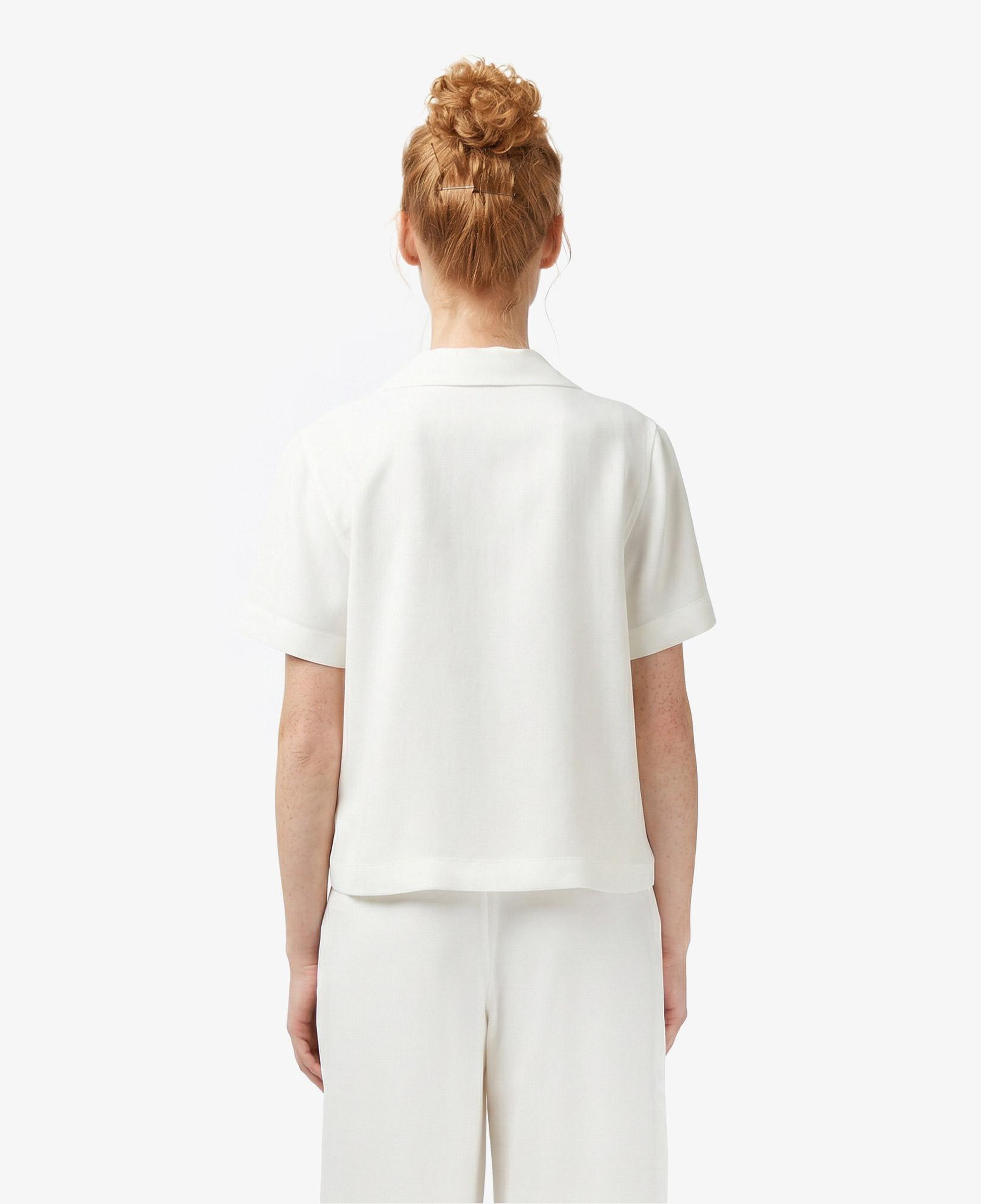 Lacoste Kadın Regular Fit Kısa Kollu Krem Gömlek