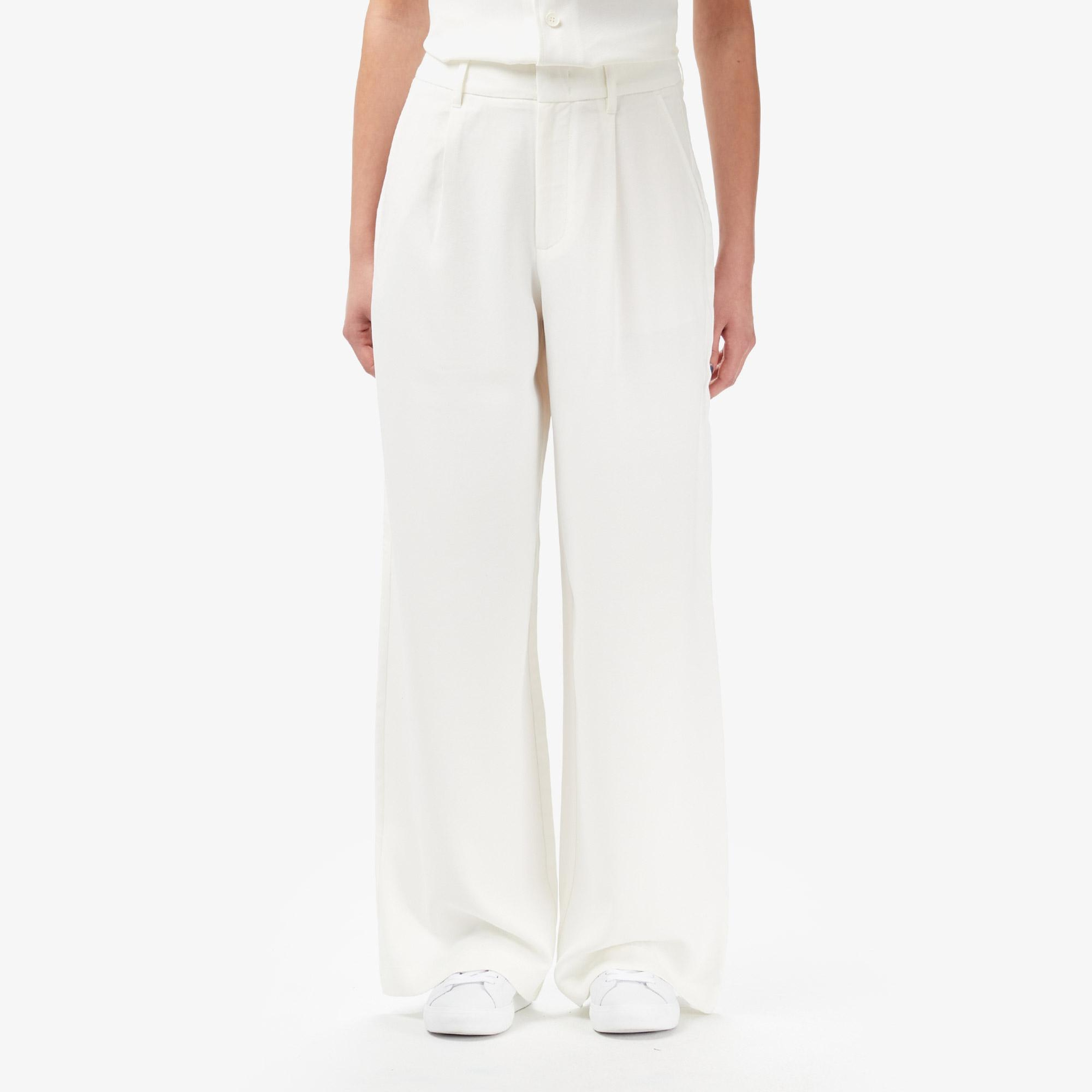 Lacoste Kadın Relaxed Fit Krem Pantolon